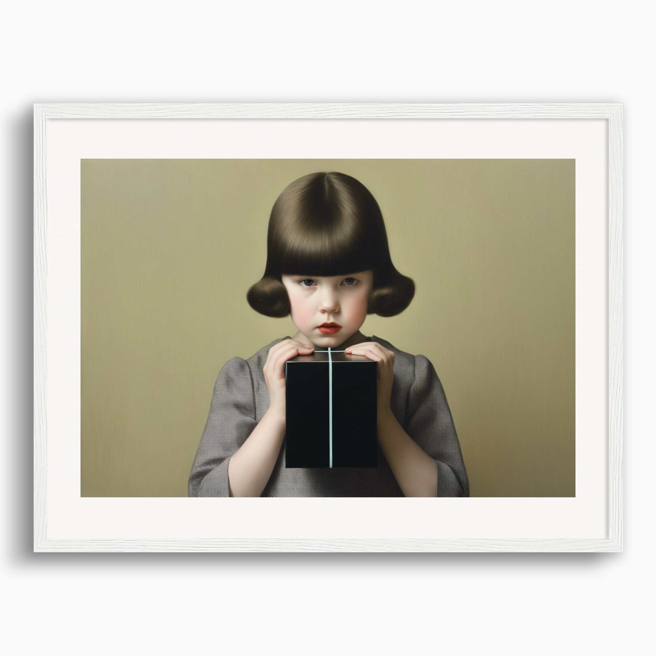 Poster: Formal portraits of children with aristocratic rigidity,