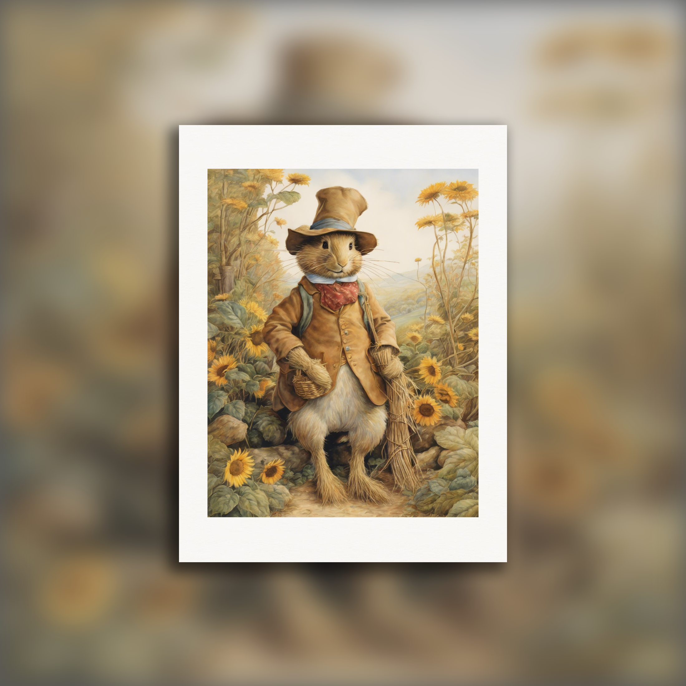 Contes charmants, délicates aquarelles britanniques, Épouvantail - Affiche