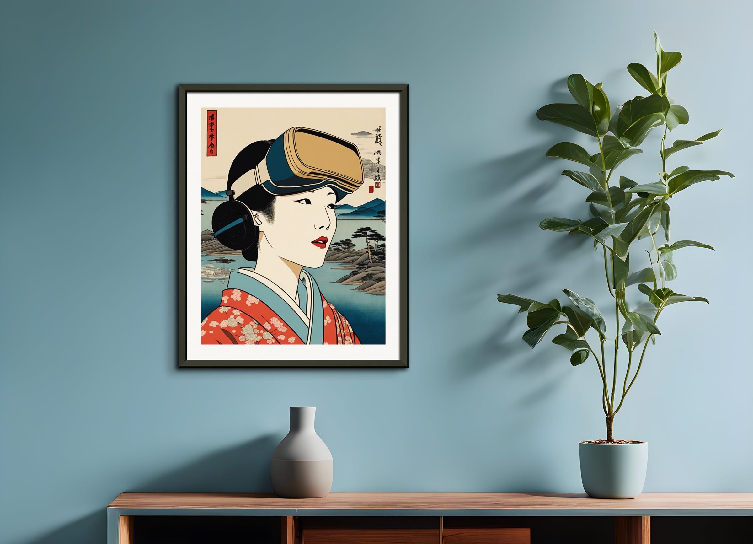 Poster with metal frame: Hiroshige,