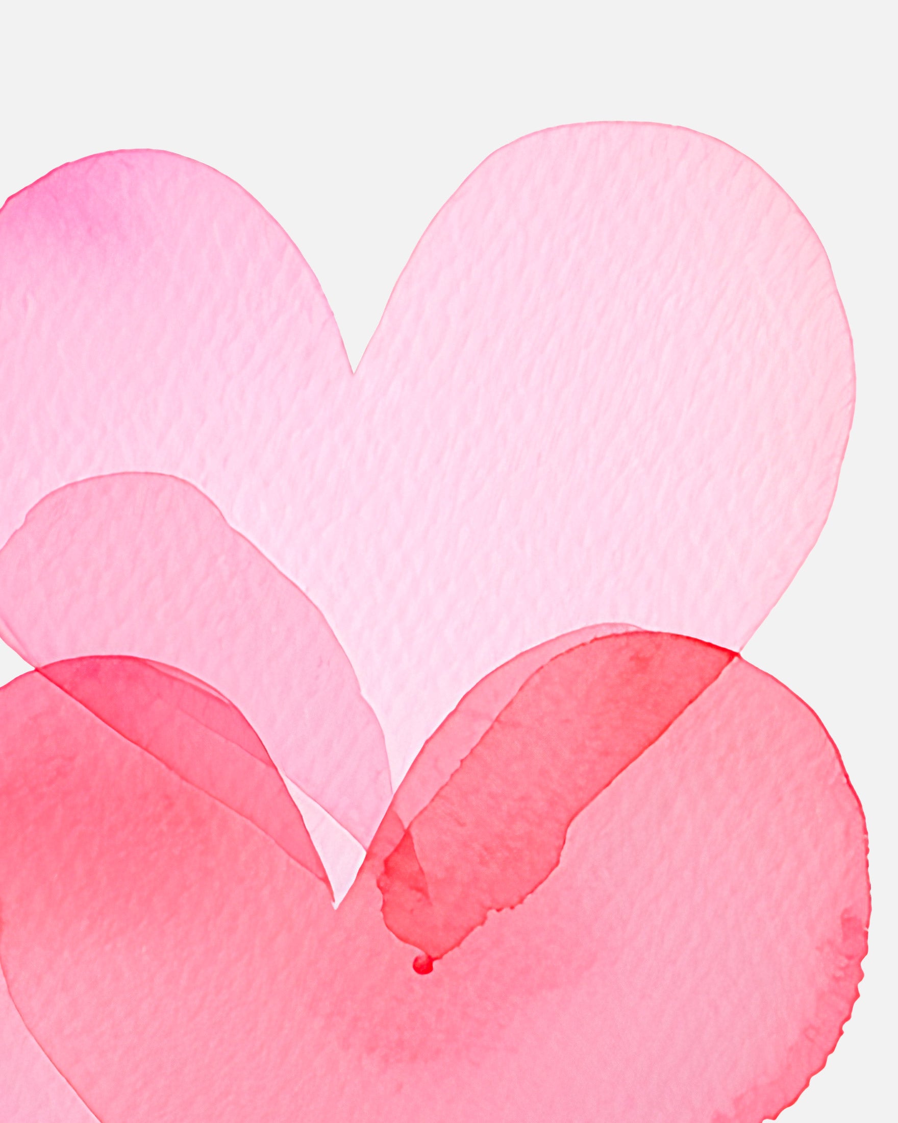 Cœurs romantiques à l'aquarelle - Affiche