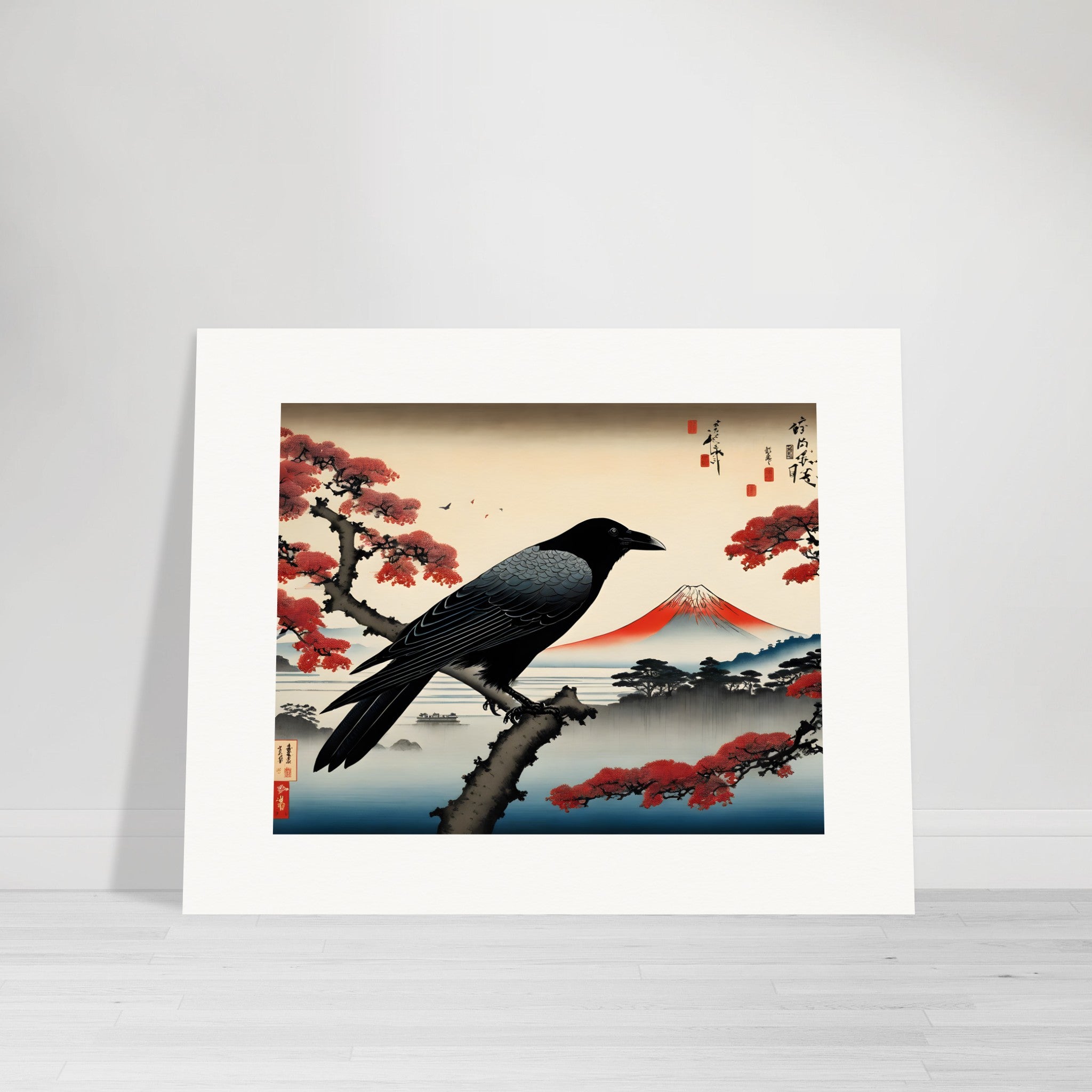 Vues poétiques ukiyo-e, moments fugaces, Corbeau - Affiche