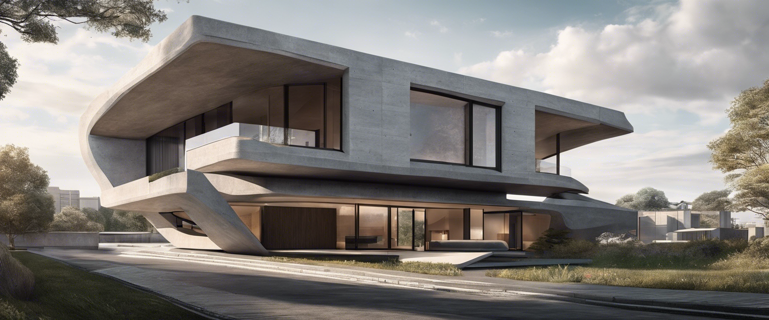 Architecture brutaliste, maison - Affiche