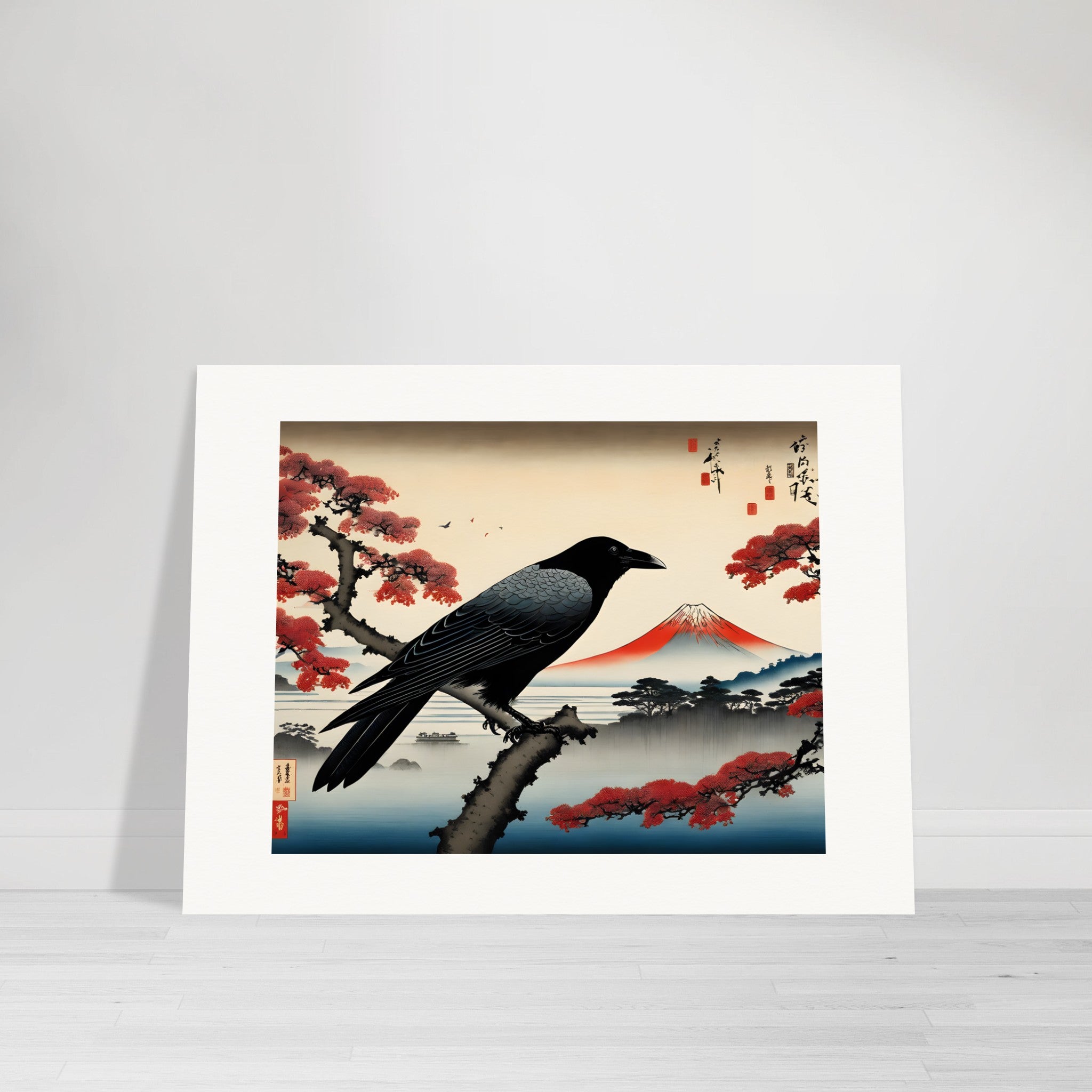 Vues poétiques ukiyo-e, moments fugaces, Corbeau - Affiche