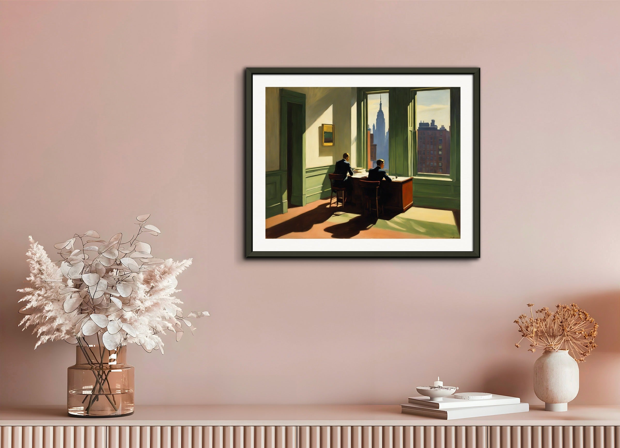 Poster with metal frame: Realistic American painting of the 20th century,