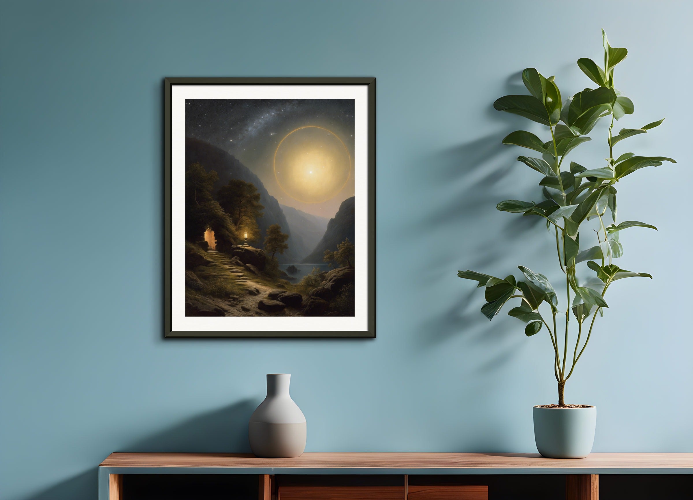 Poster with metal frame: Carl Gustav Carus,