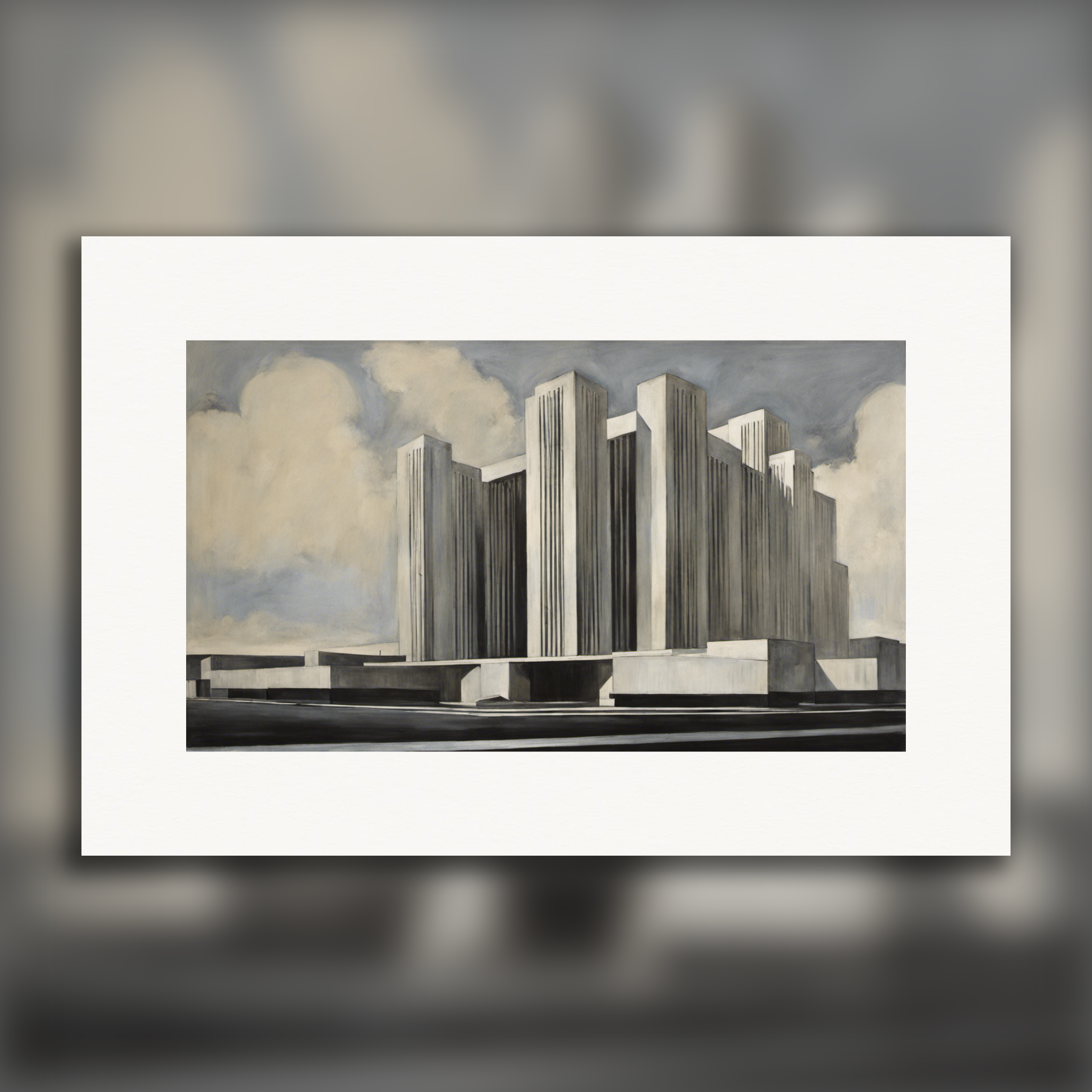 Portraits expressionnistes androgynes américains du début du XXème siècle, Architecture brutaliste - Affiche