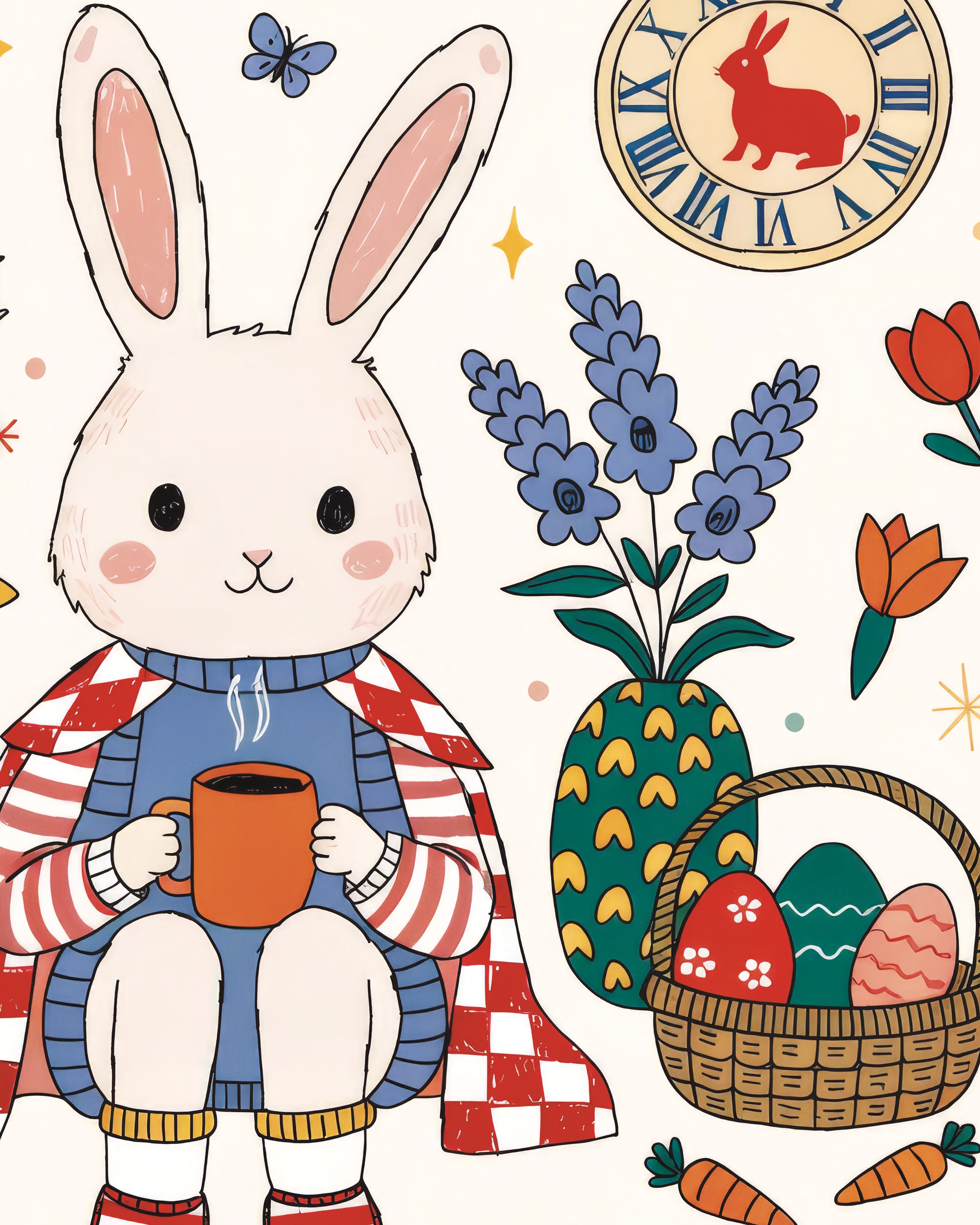 Poster Lapin de Pâques à l'Anglaise