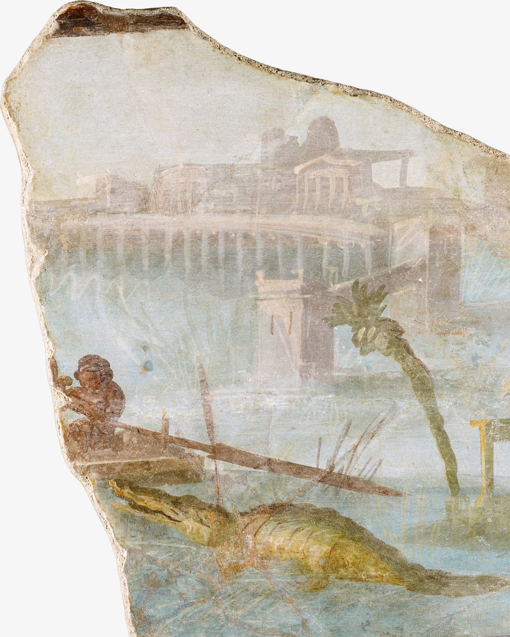 Paysage nilotique - Fragment de fresque de Pompéi - Affiche