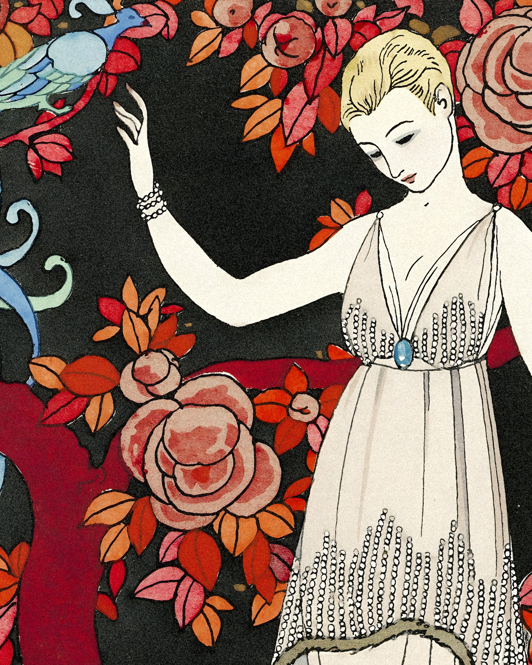 "L'Arbre de Science" par Georges Barbier (1914) - Art Déco - Affiche