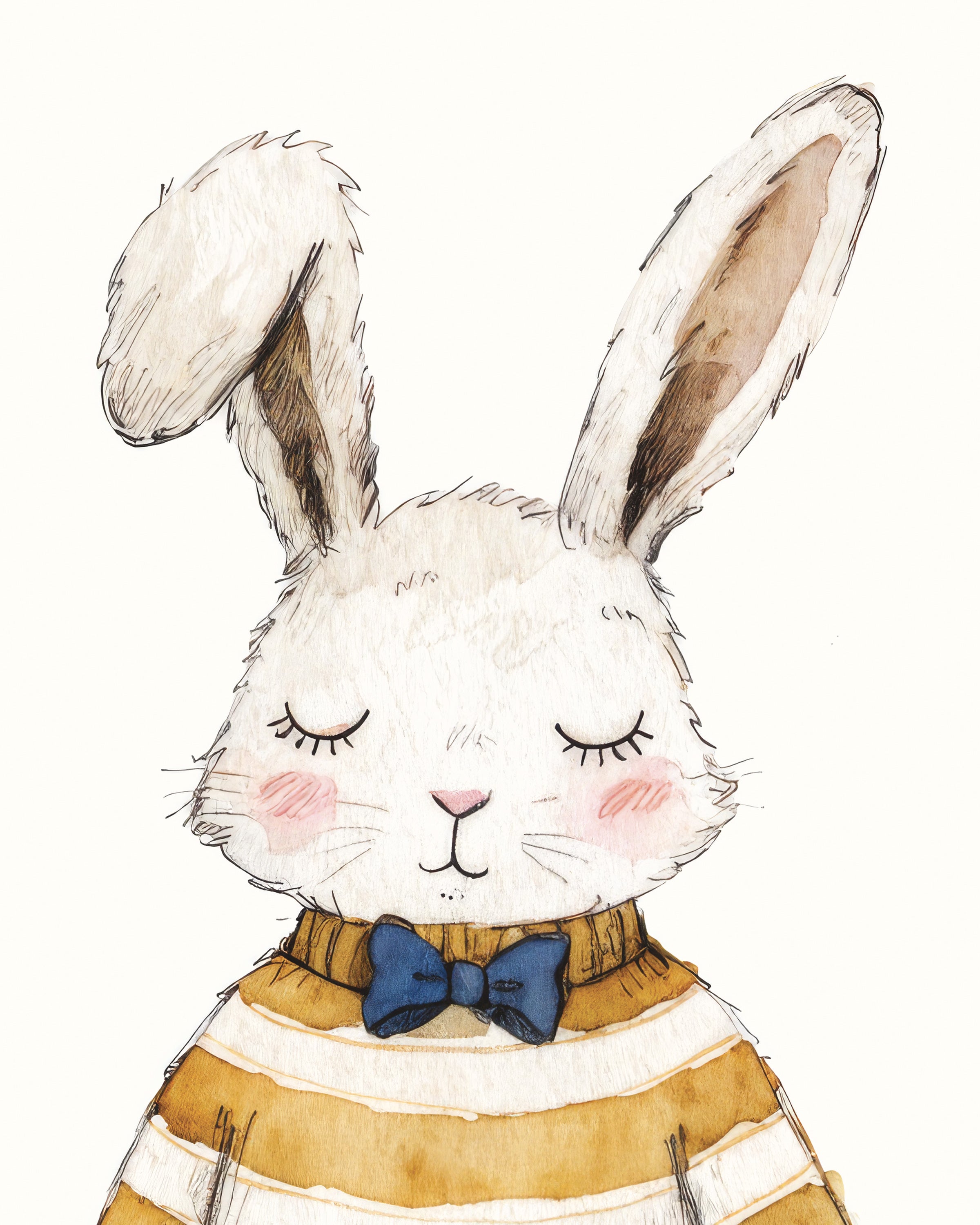 Affiche Lapin de Pâques avec Panier