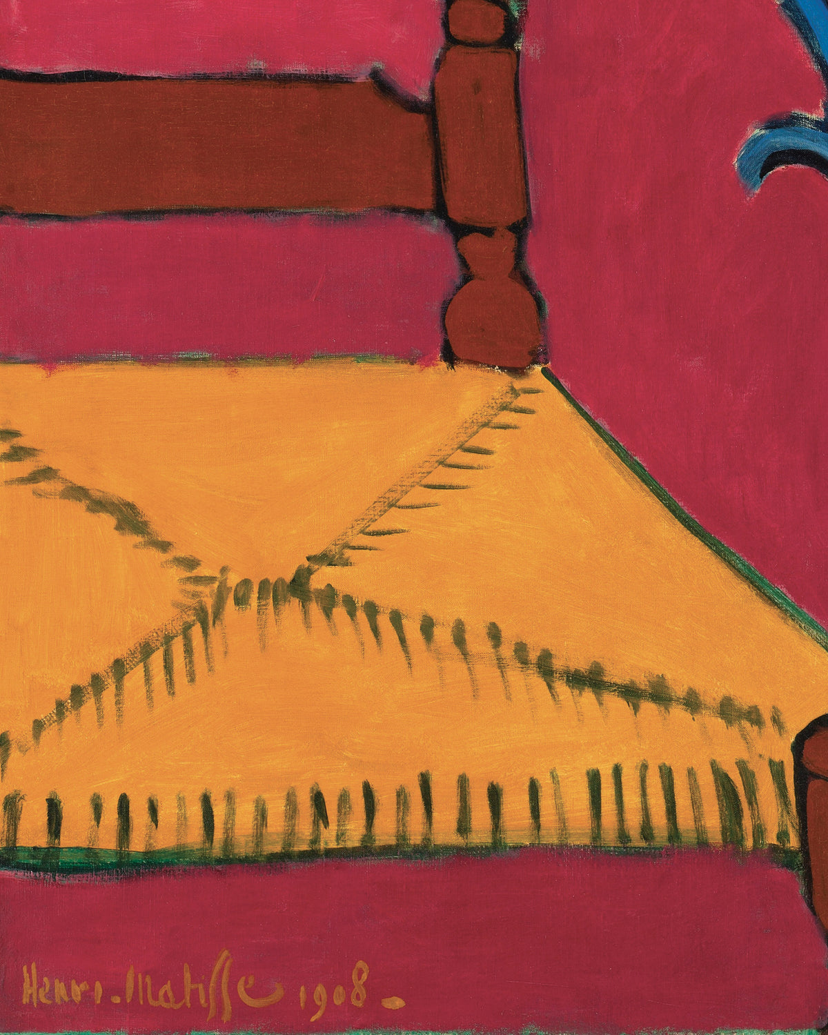 Signature d’Henri Matisse sur le tableau « The desser: red harmony ».