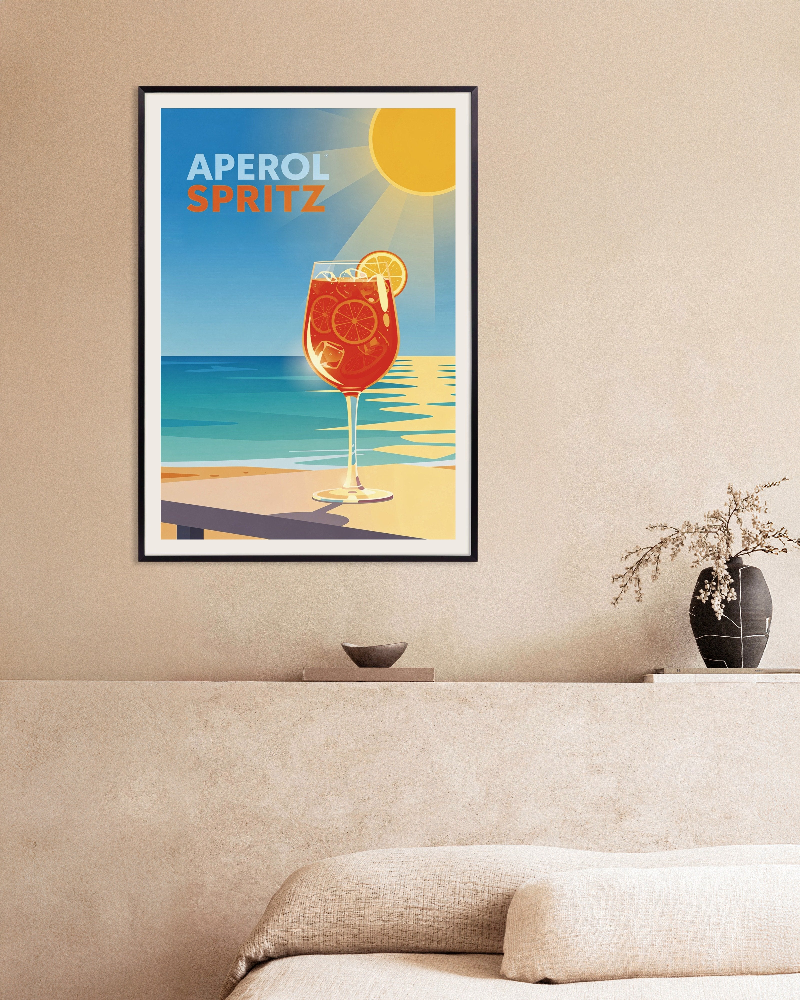 Poster of Aperol Spritz Poster - The Coast, with metal frame