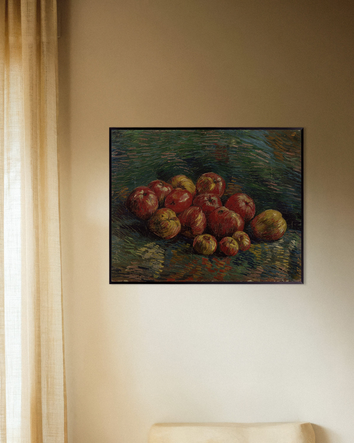 Poster Pommes (1887) de Vincent van Gogh, avec un cadre en métal