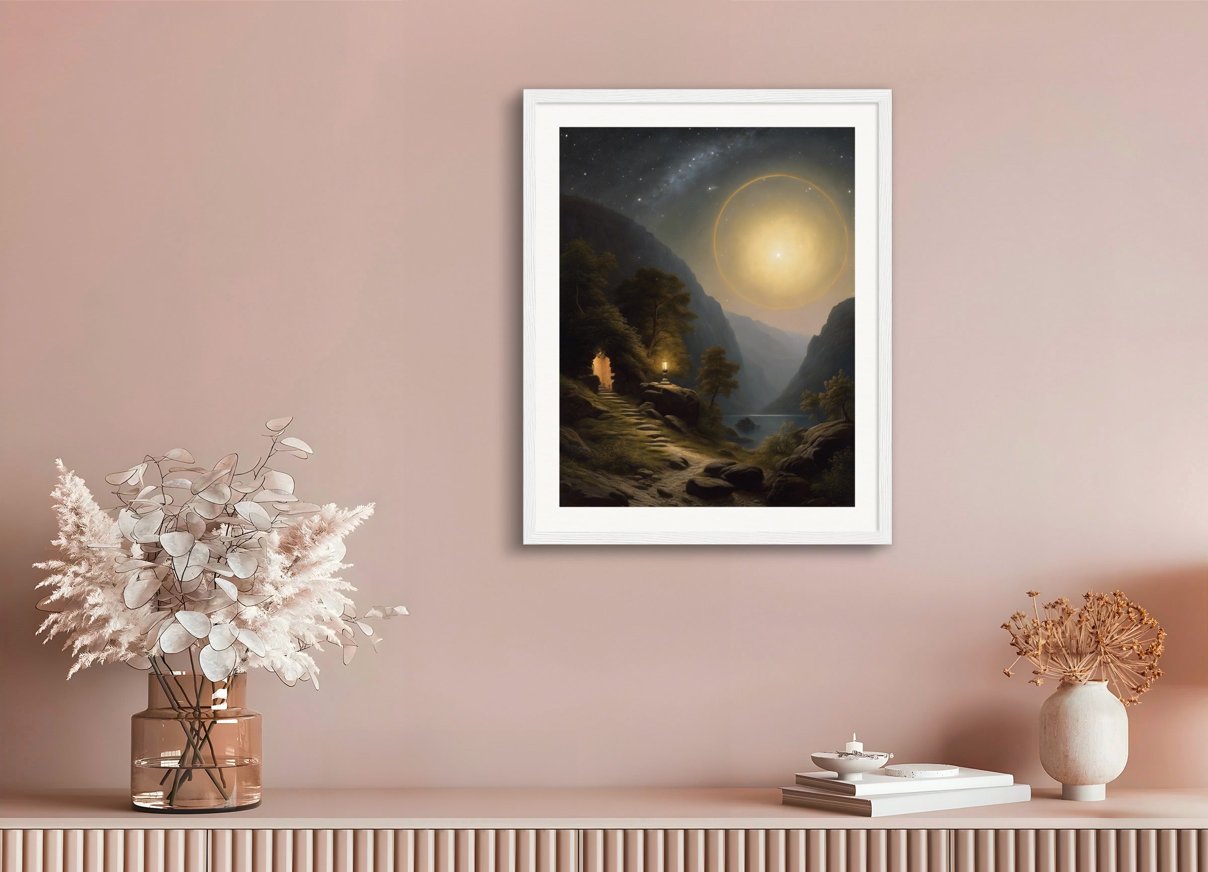 Poster with wood frame: Carl Gustav Carus,