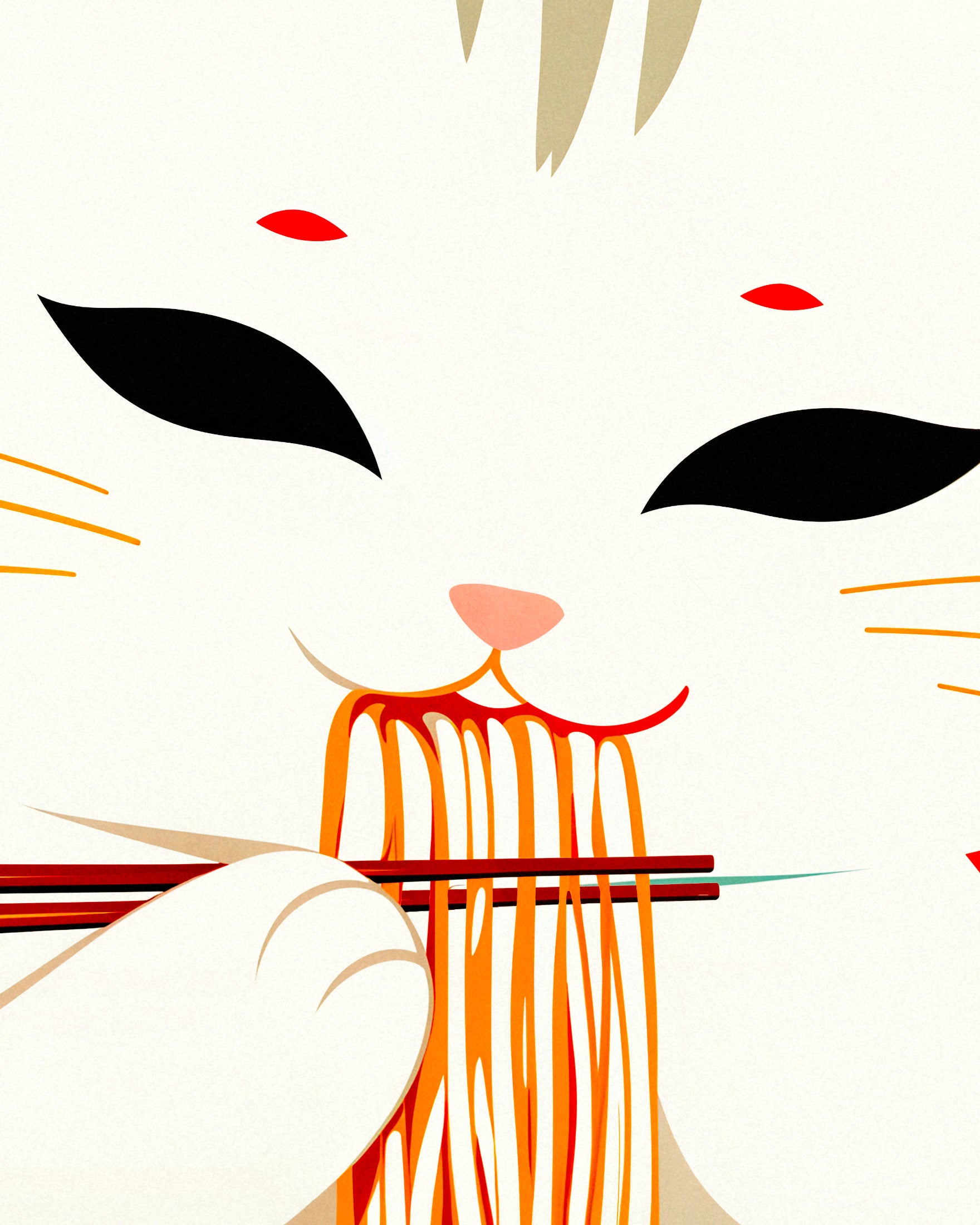 Ramen & Chat, restaurant asiatique - Affiche