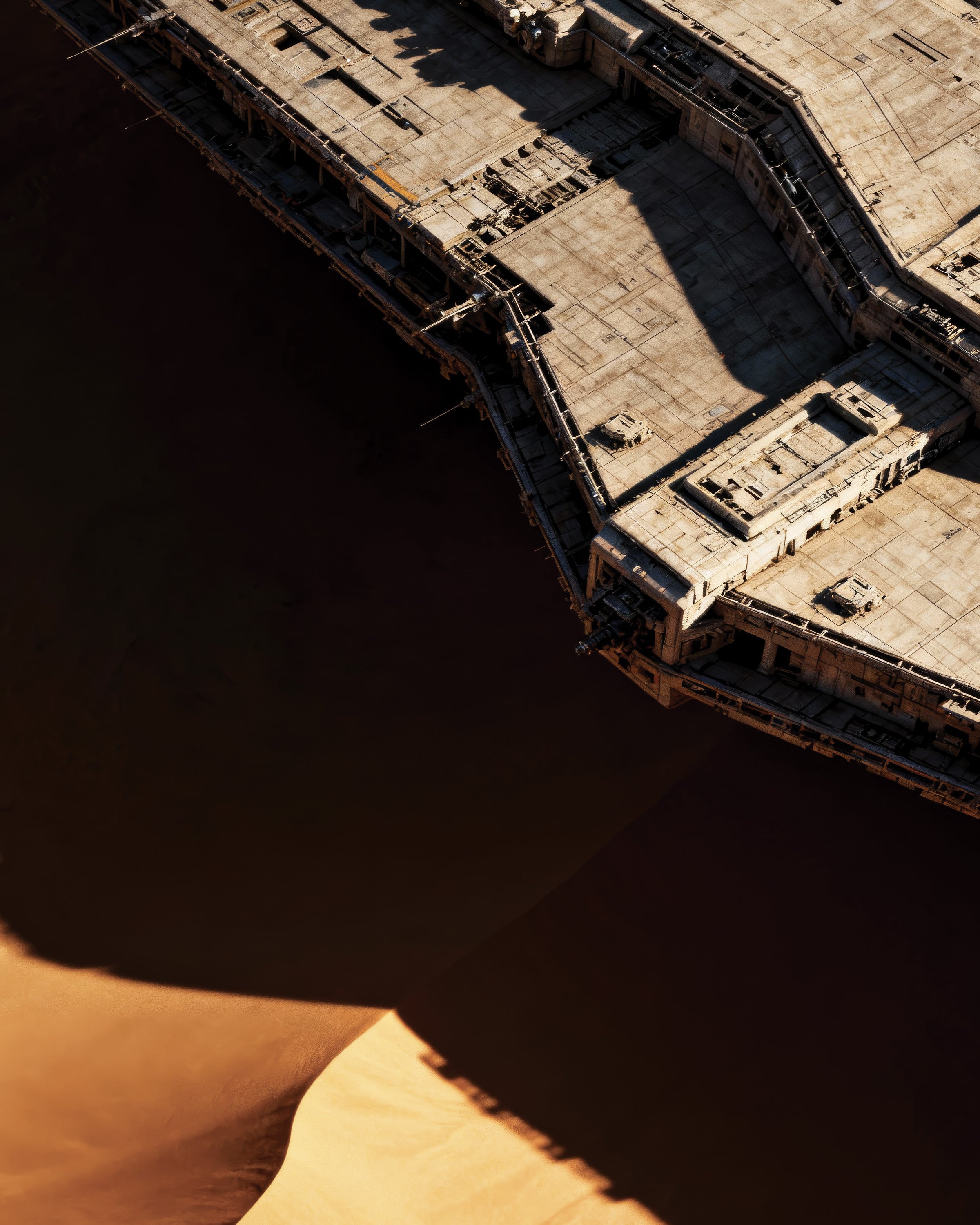 Poster de navire du désert, affiche d'art de dune de sable de science-fiction