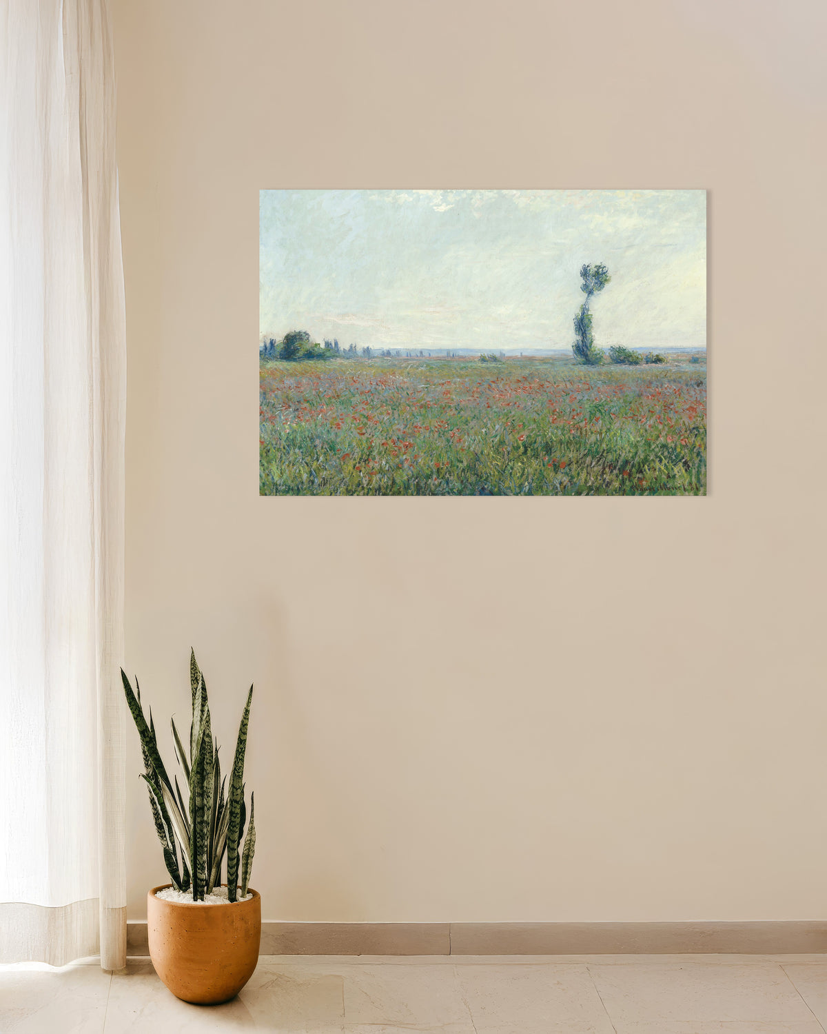 Affiche Champ de coquelicots de Claude Monet