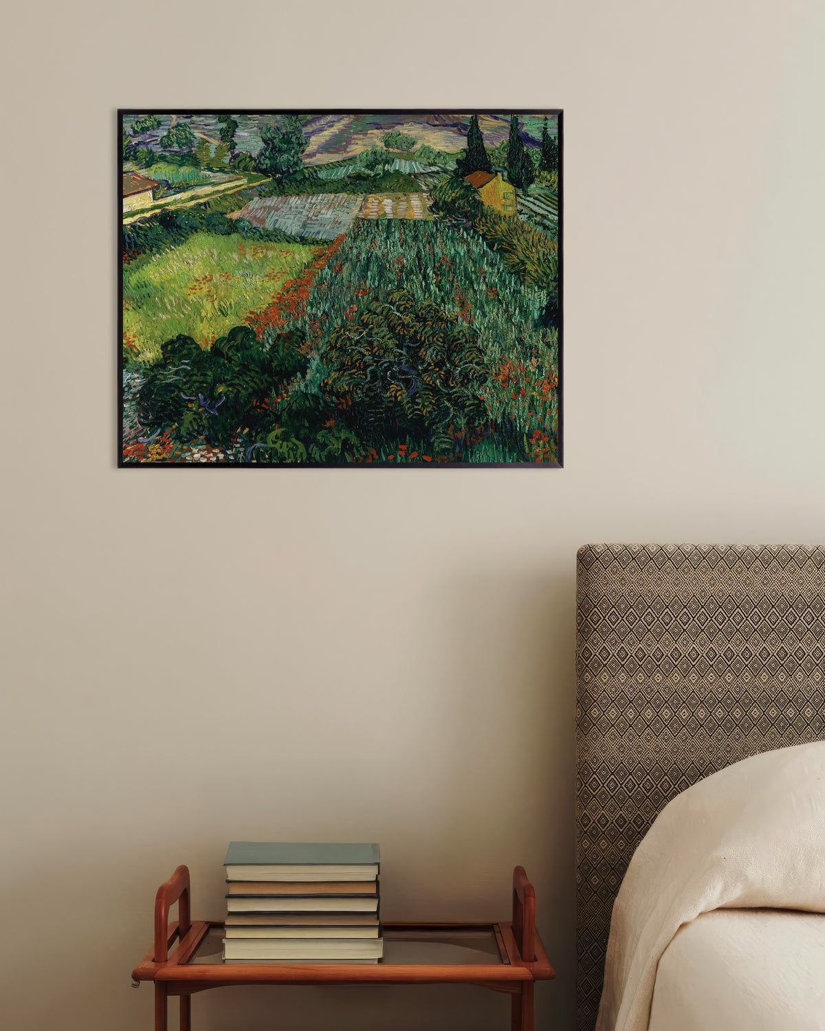 Poster de Champ de coquelicots (1889) de Vincent van Gogh, avec cadre métallique
