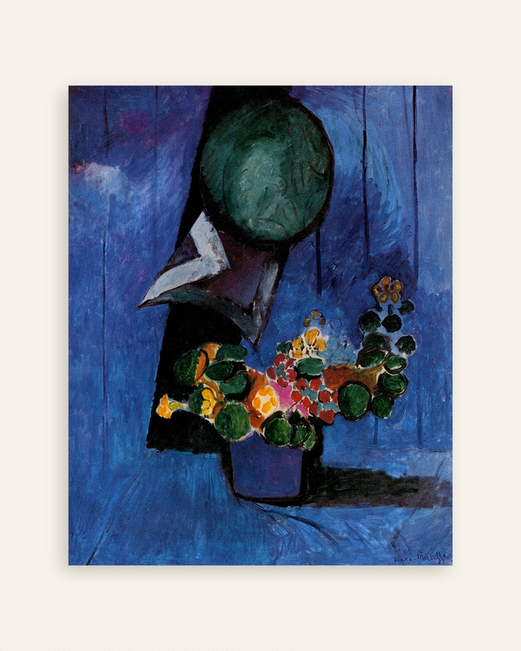 Poster Matisse Fleurs et Assiette en Céramique 1911 | Posterscape.fr
