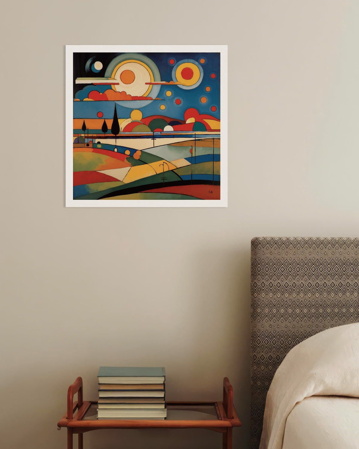 Poster of Geometric abstract art, Sun - Poster