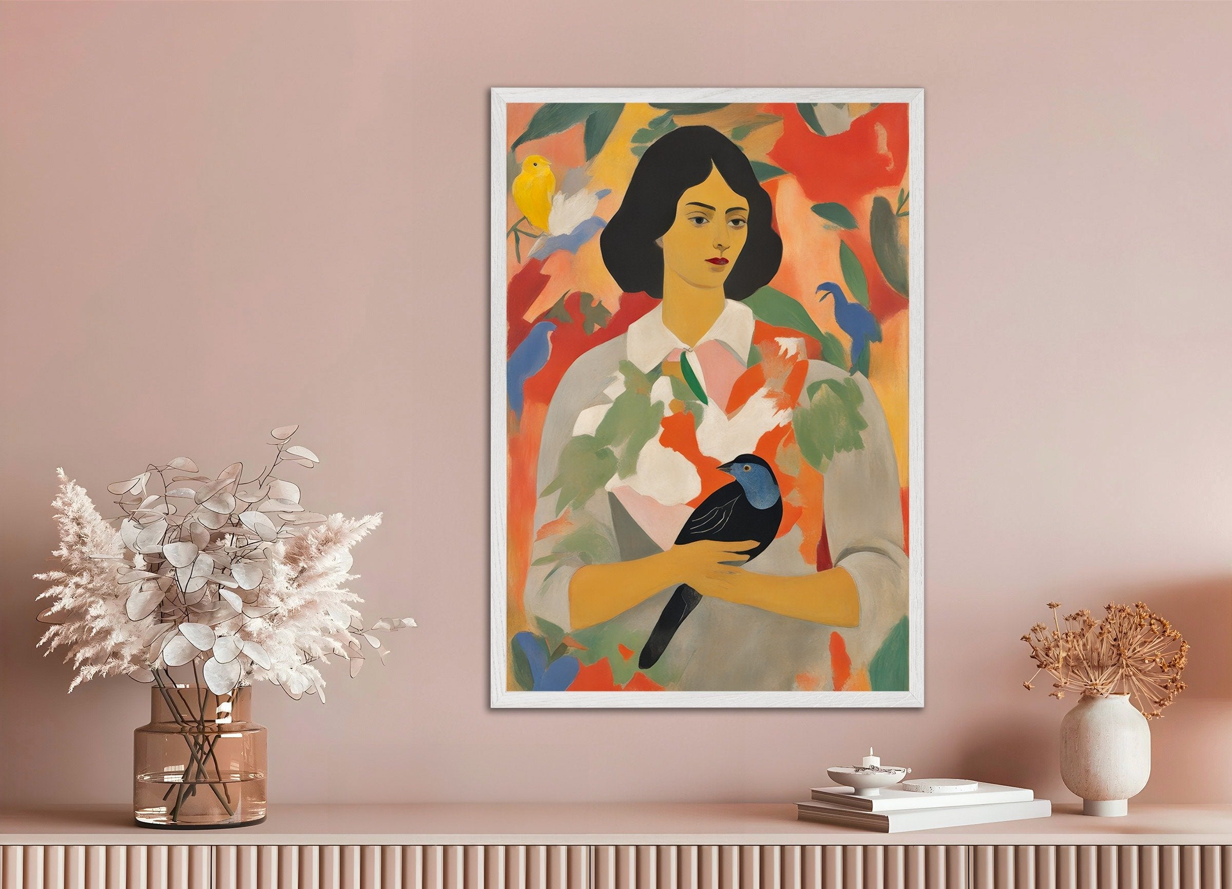 Poster of I Carry You Within Me - Art Print, with white wooden frame