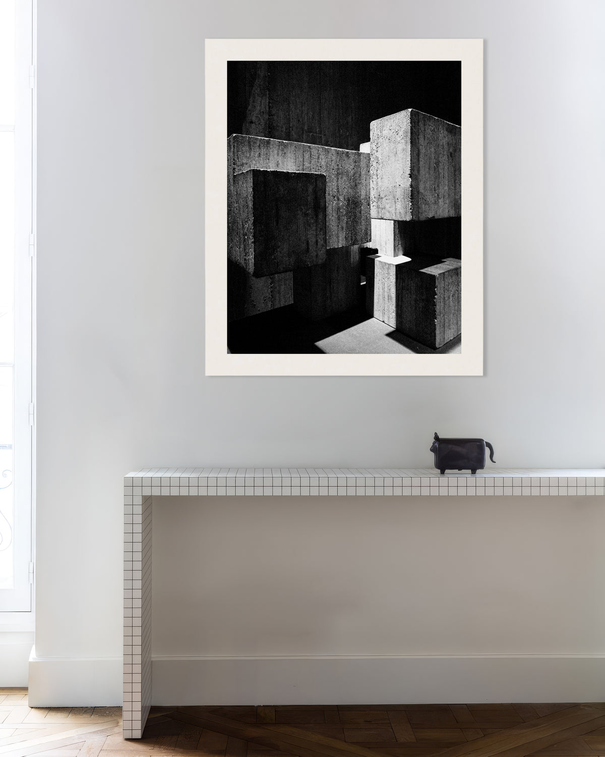 Affiche « Cubes de béton imbriqués »