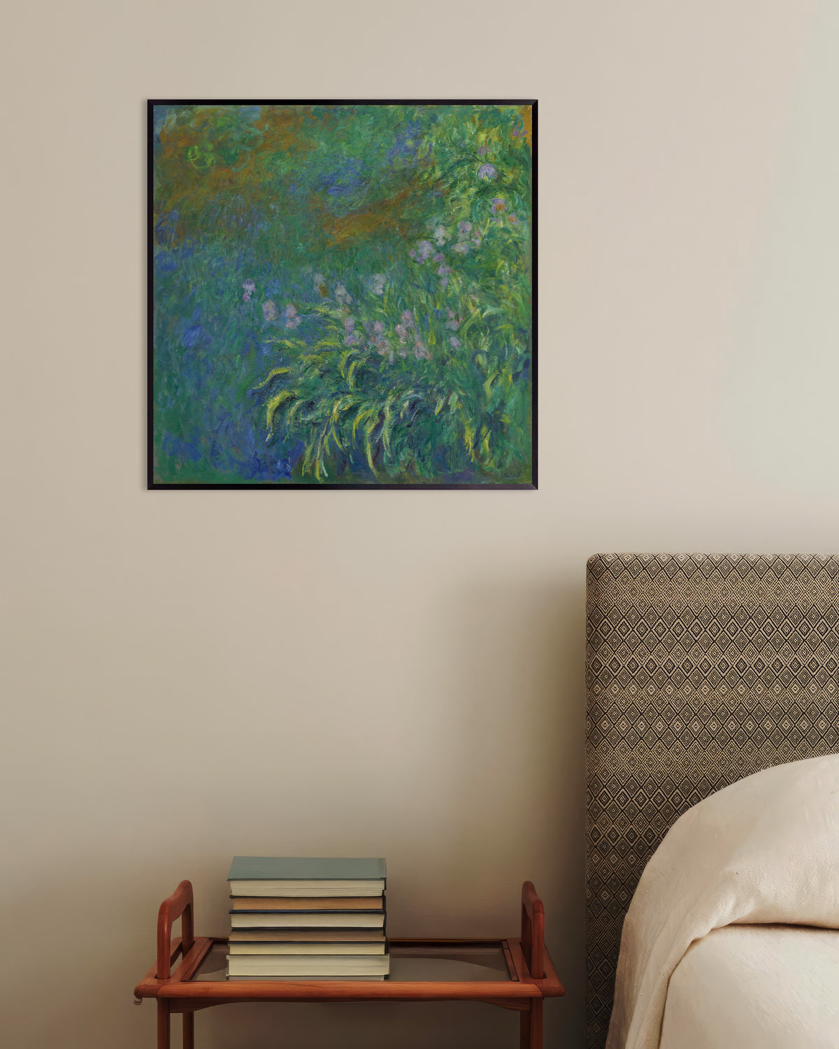 Affiche Iris (1914–1917) de Claude Monet, avec un cadre en métal