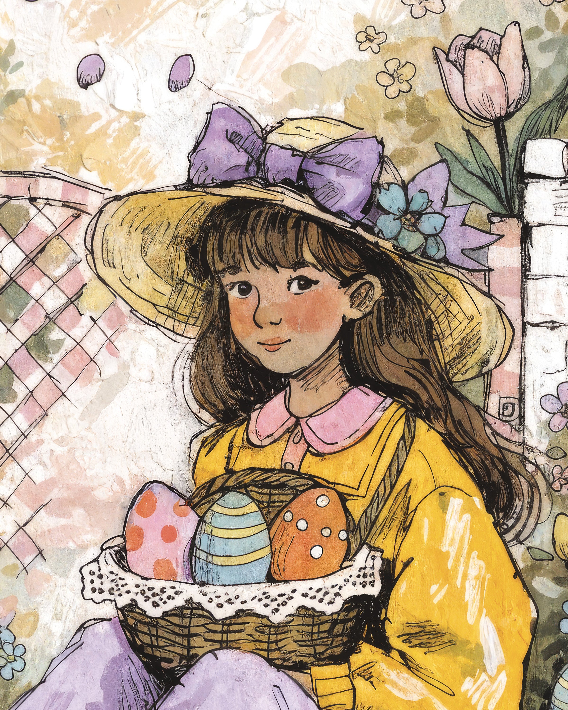Poster Fille du Jardin de Pâques