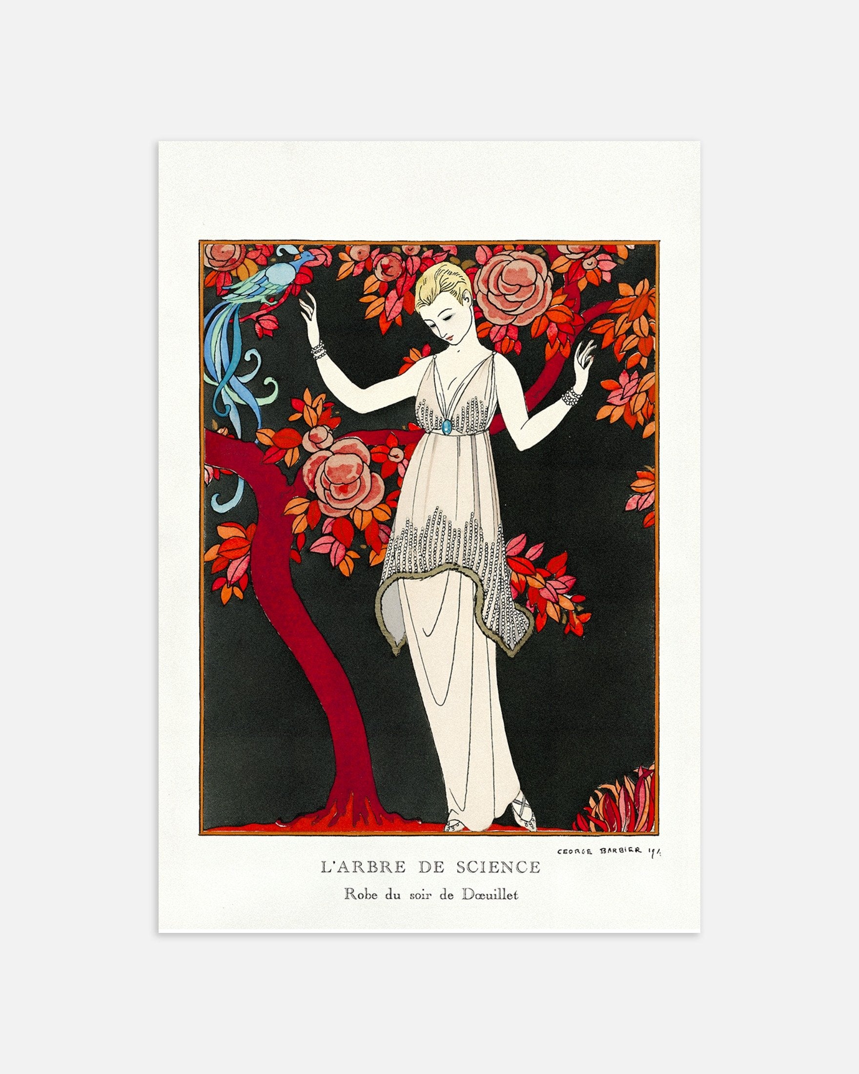 Poster of "L'Arbre de Science" by Georges Barbier (1914) - Art Deco, thumbnail