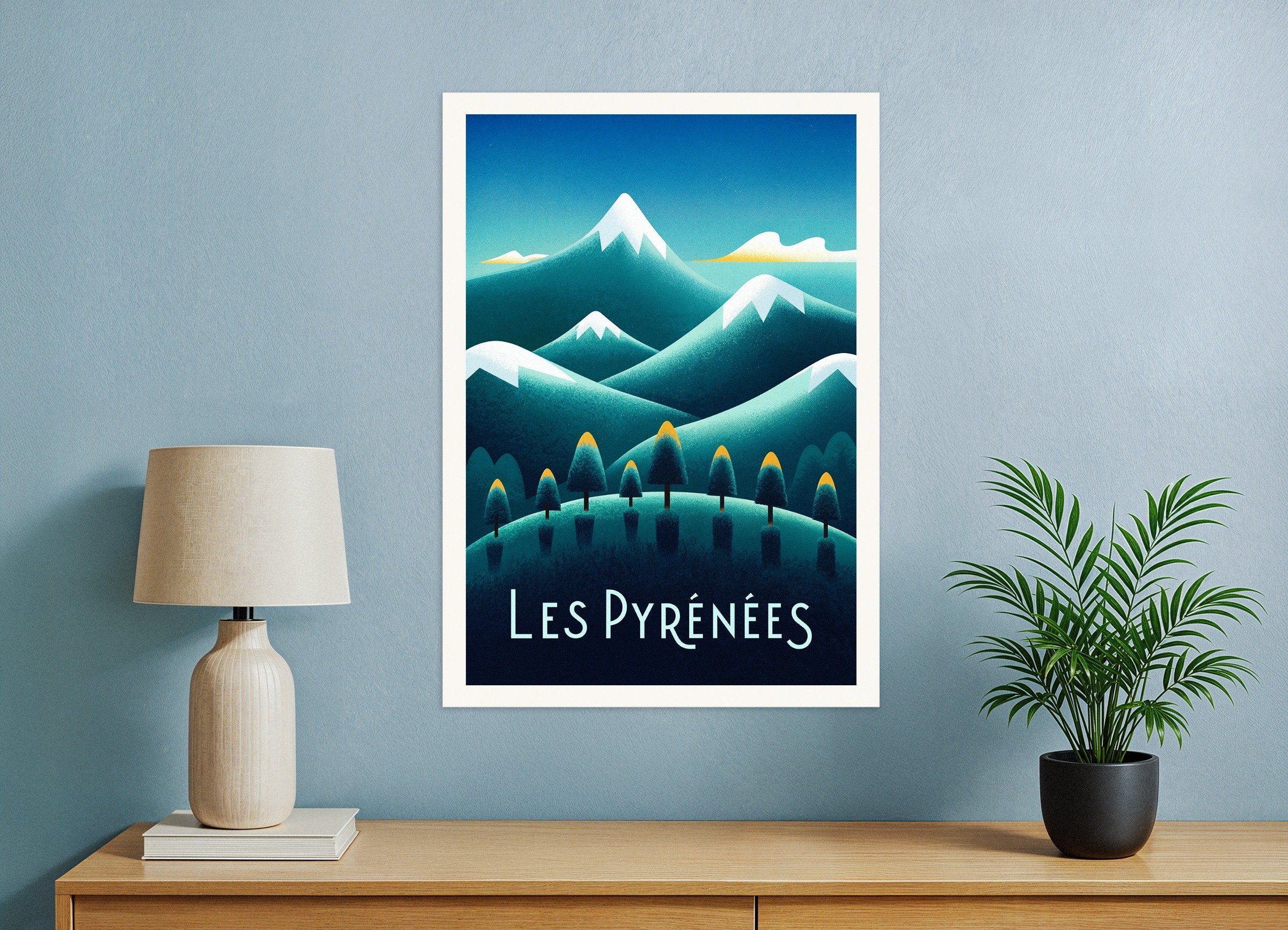 Poster of Les Pyrénées – Minimalist Mountain Poster