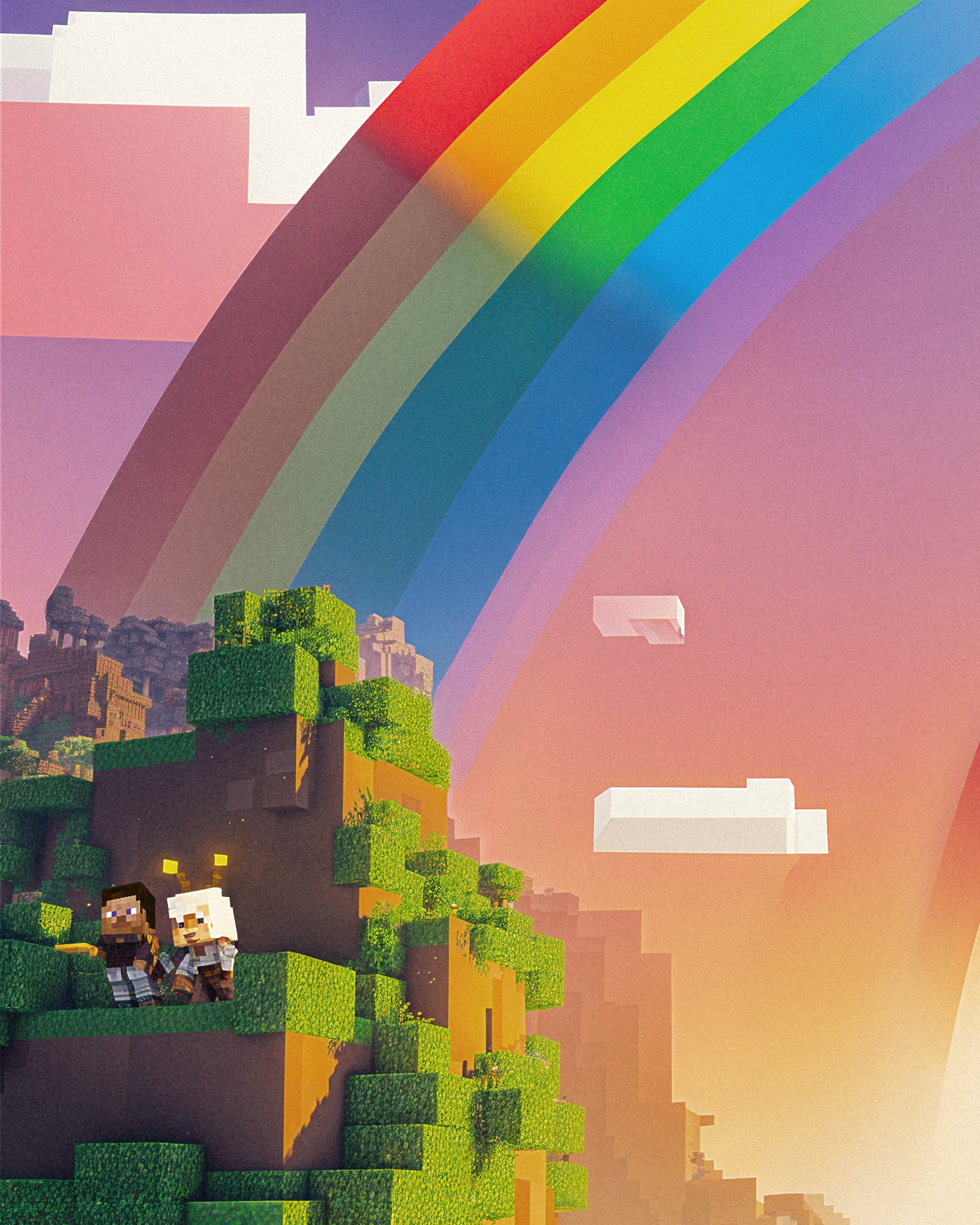 Affiche Minecraft Rainbow Valley - Gaming