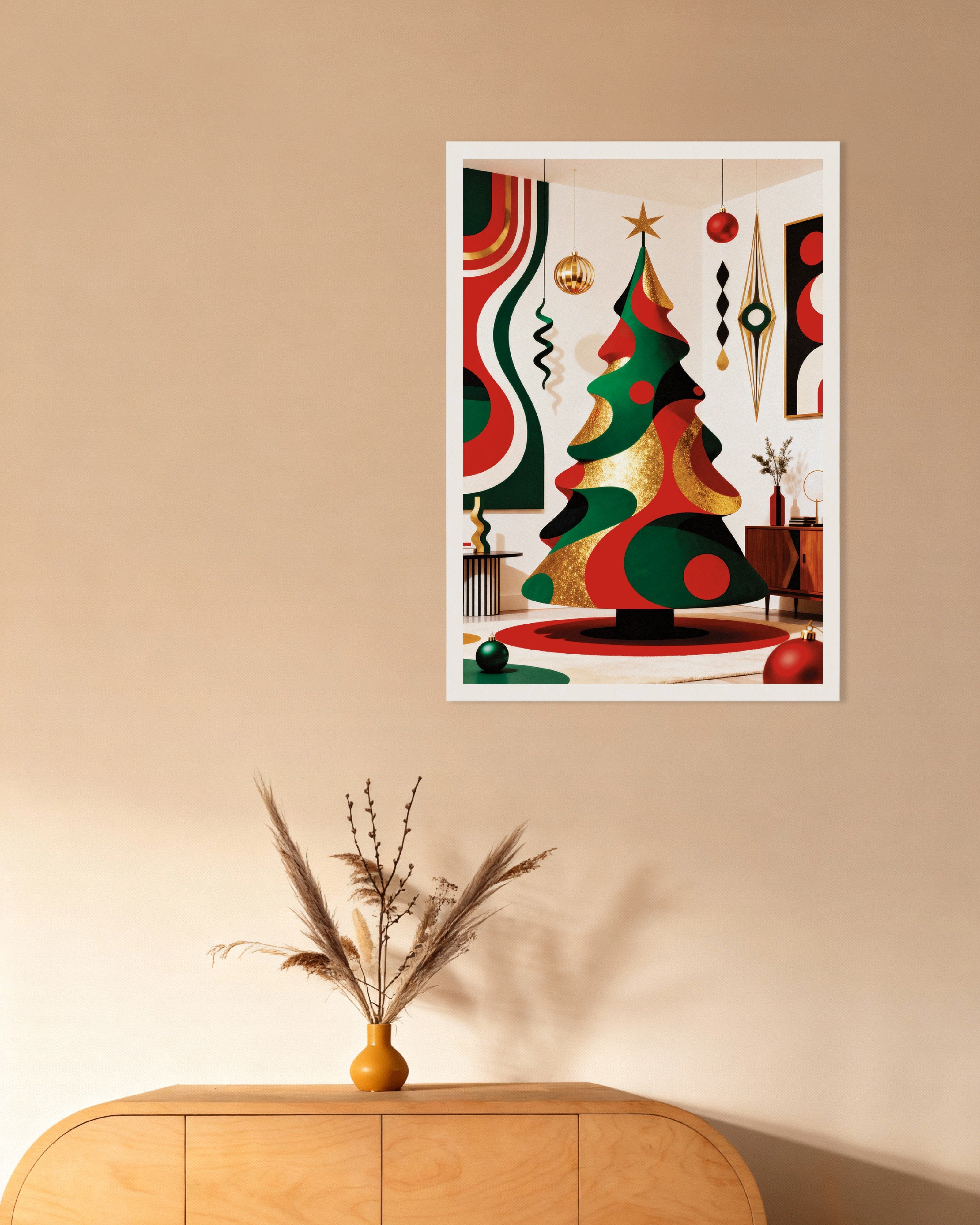 Poster of Modern design Christmas tree poster