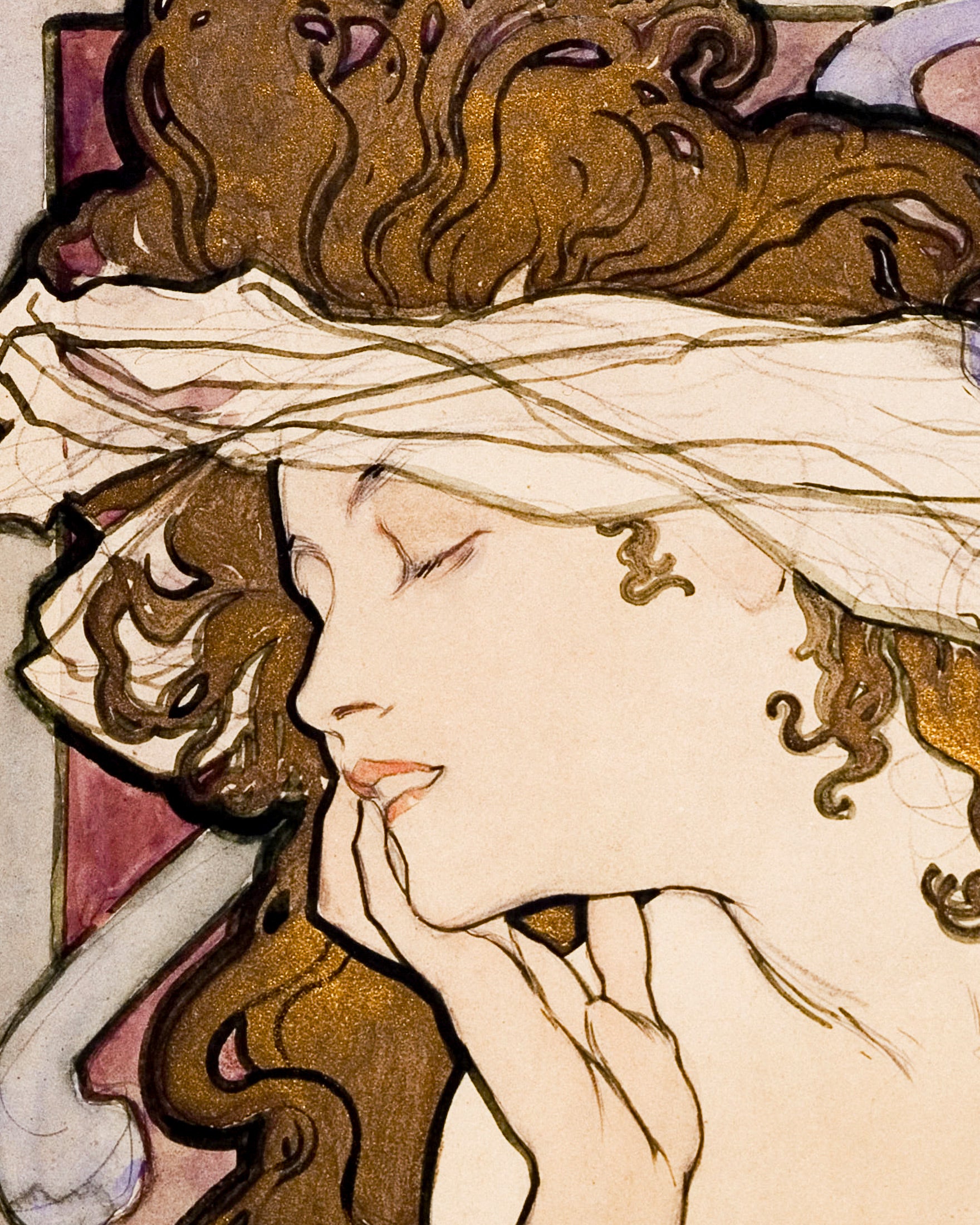Salon des Cent (1896) by Alfons Mucha - Affiche