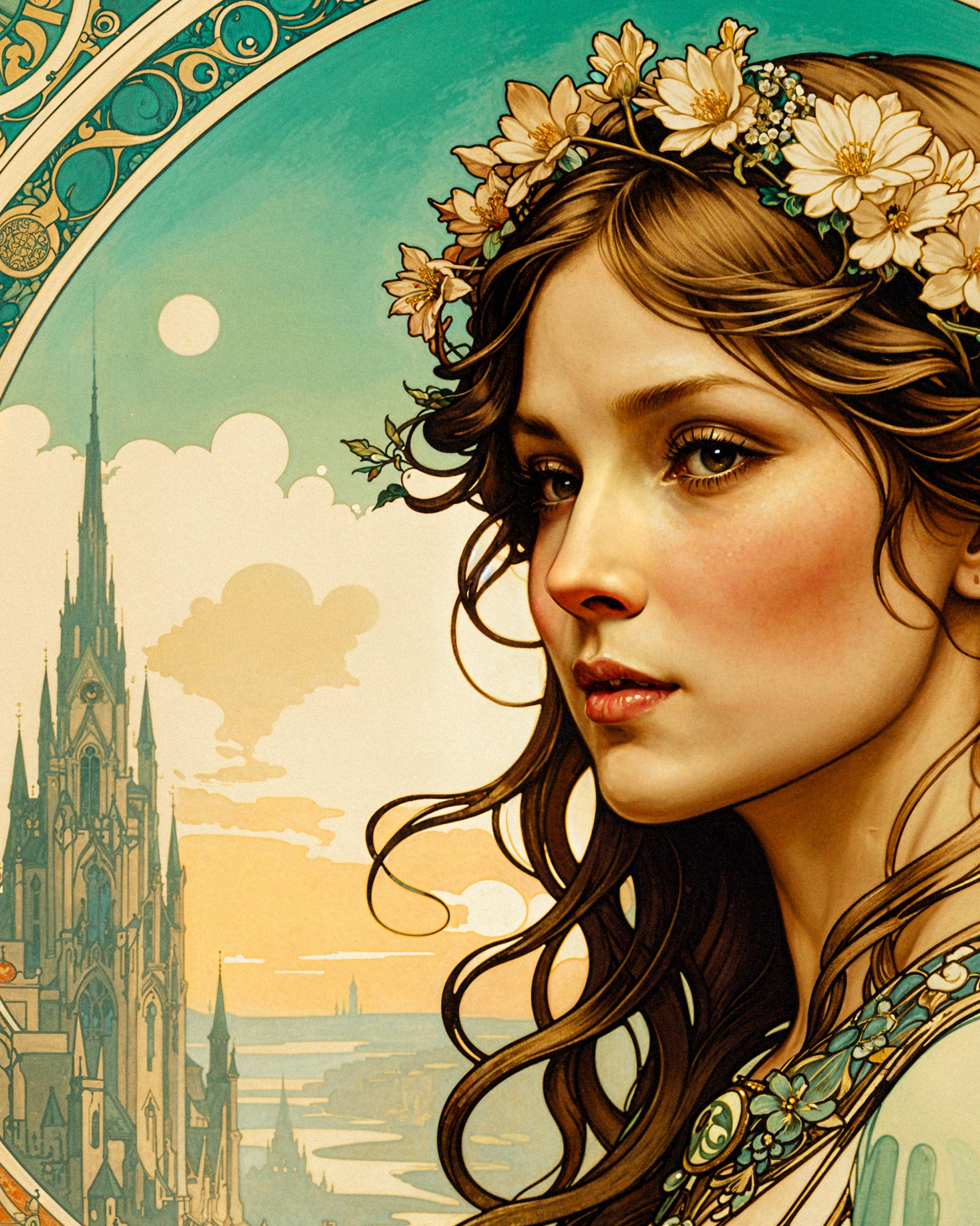 Affiche Art Nouveau, Femme