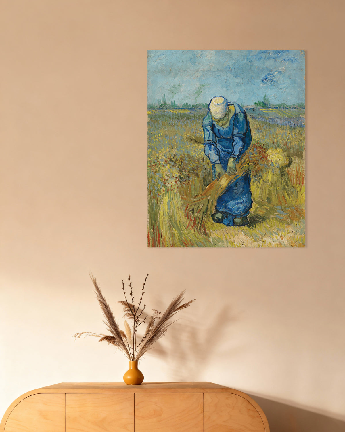 Poster de Paysanne liant des gerbes, d’après Millet (1889), Vincent van Gogh