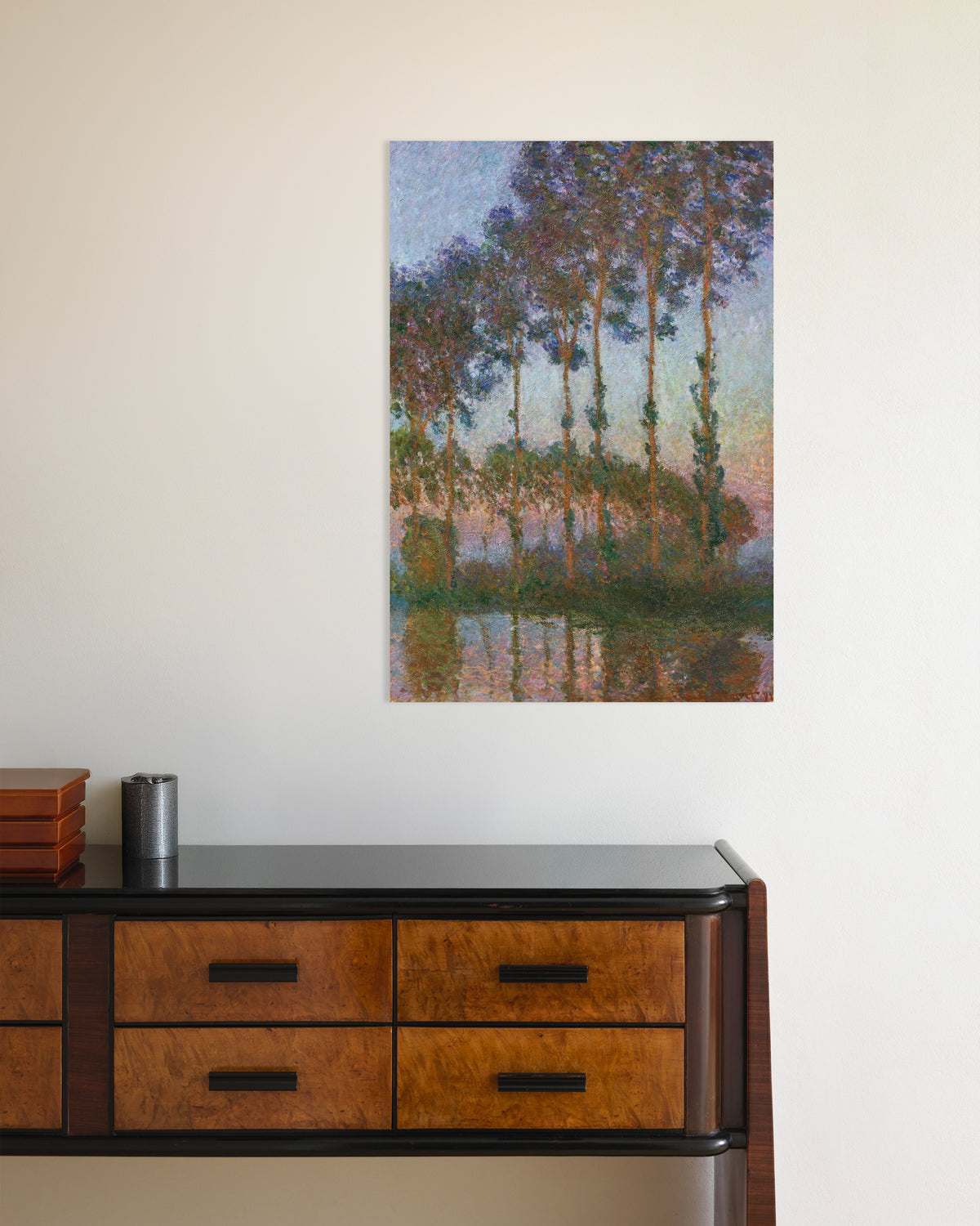 Affiche Peupliers au bord de l'Epte, crépuscule (1891) de Claude Monet