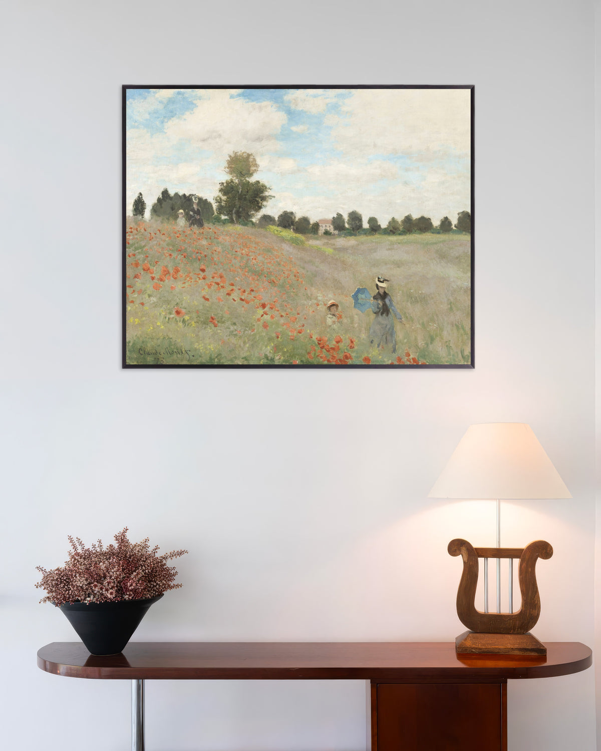 Affiche Coquelicots (1873) de Claude Monet, avec un cadre en métal