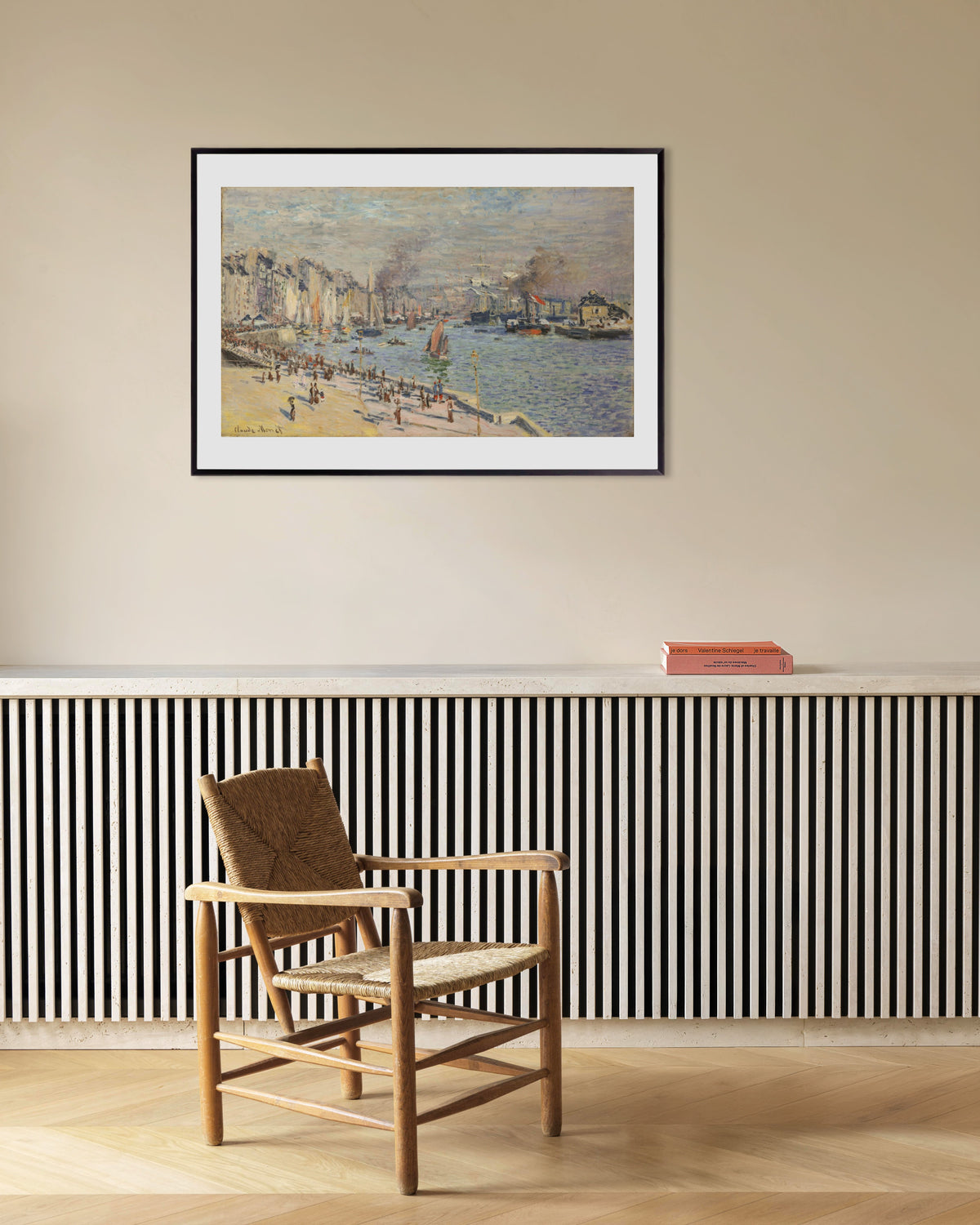 Affiche Le Port du Havre (1874) de Claude Monet, avec un cadre en métal