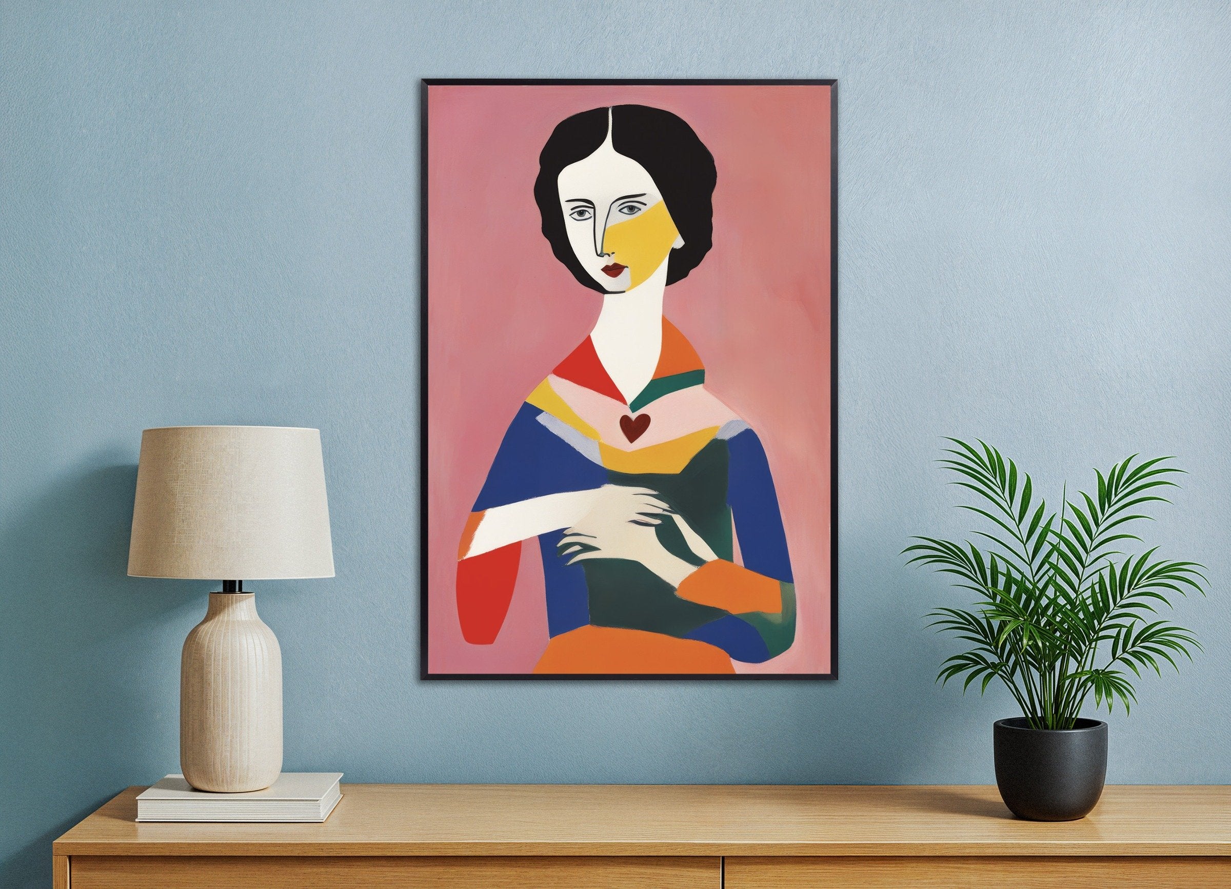 Poster of Portrait of Natasha art print, with metal frame