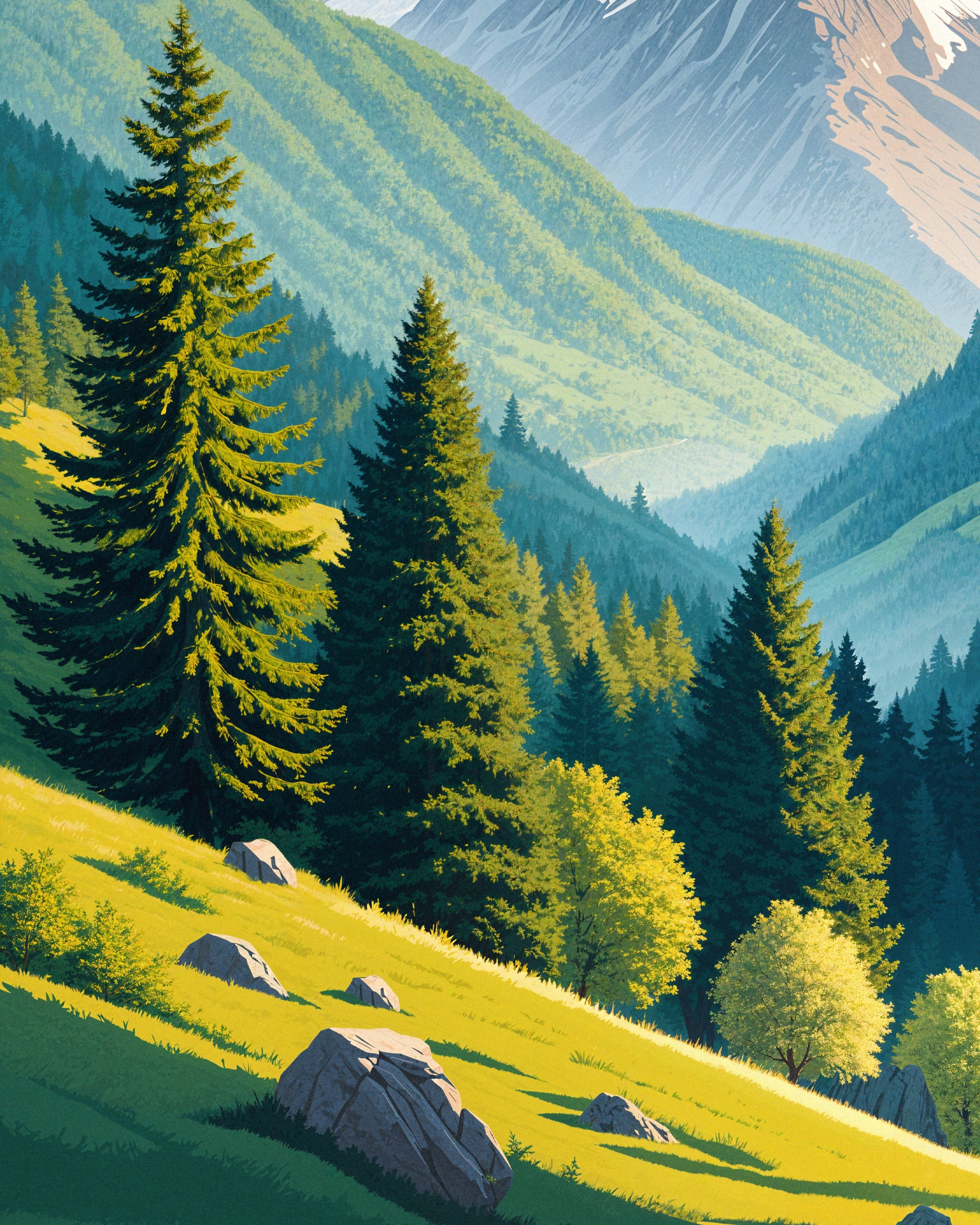 Les Pyrénées – Affiche de paysage