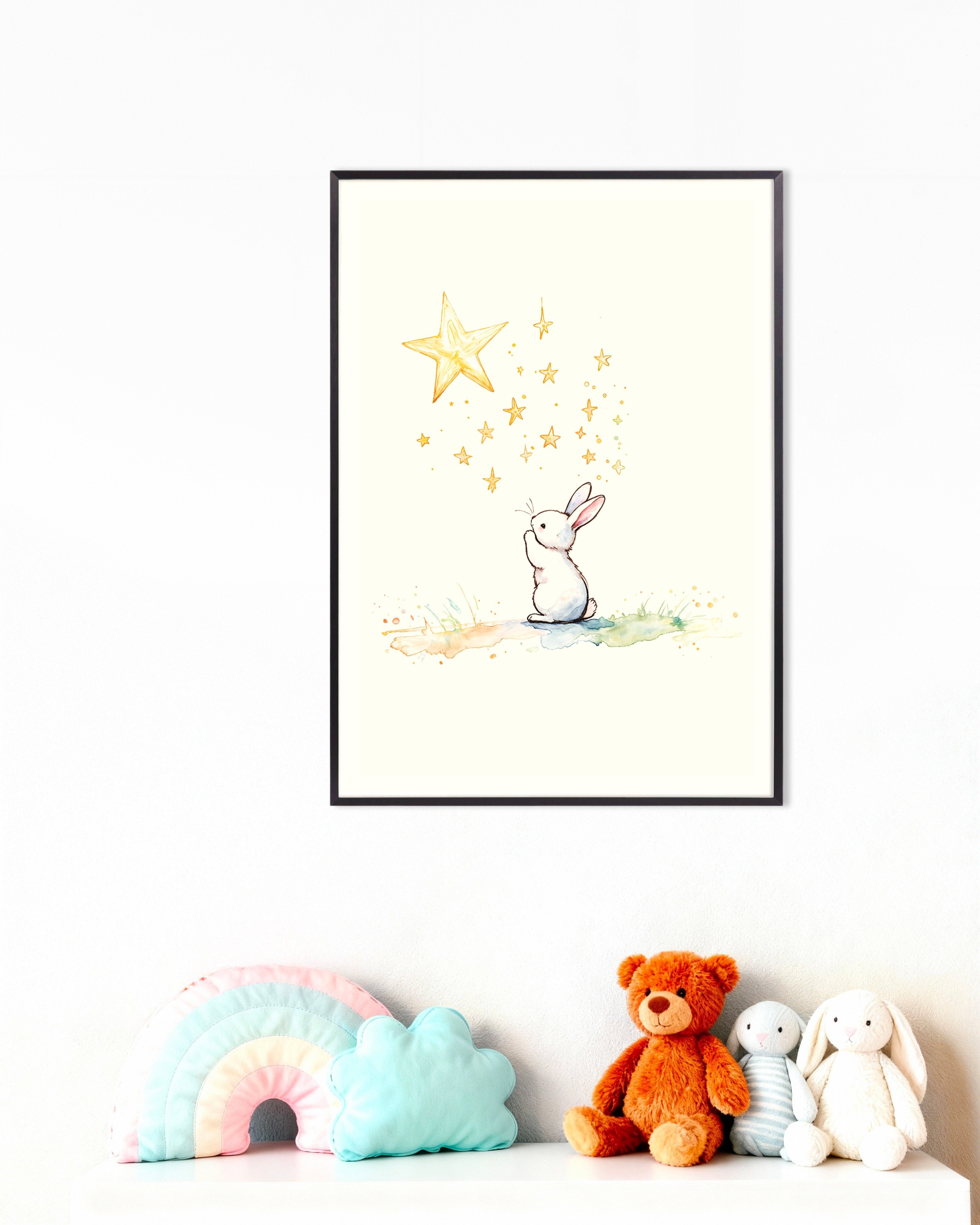 Poster of Reaching for the Stars - Poster, no text, with metal frame