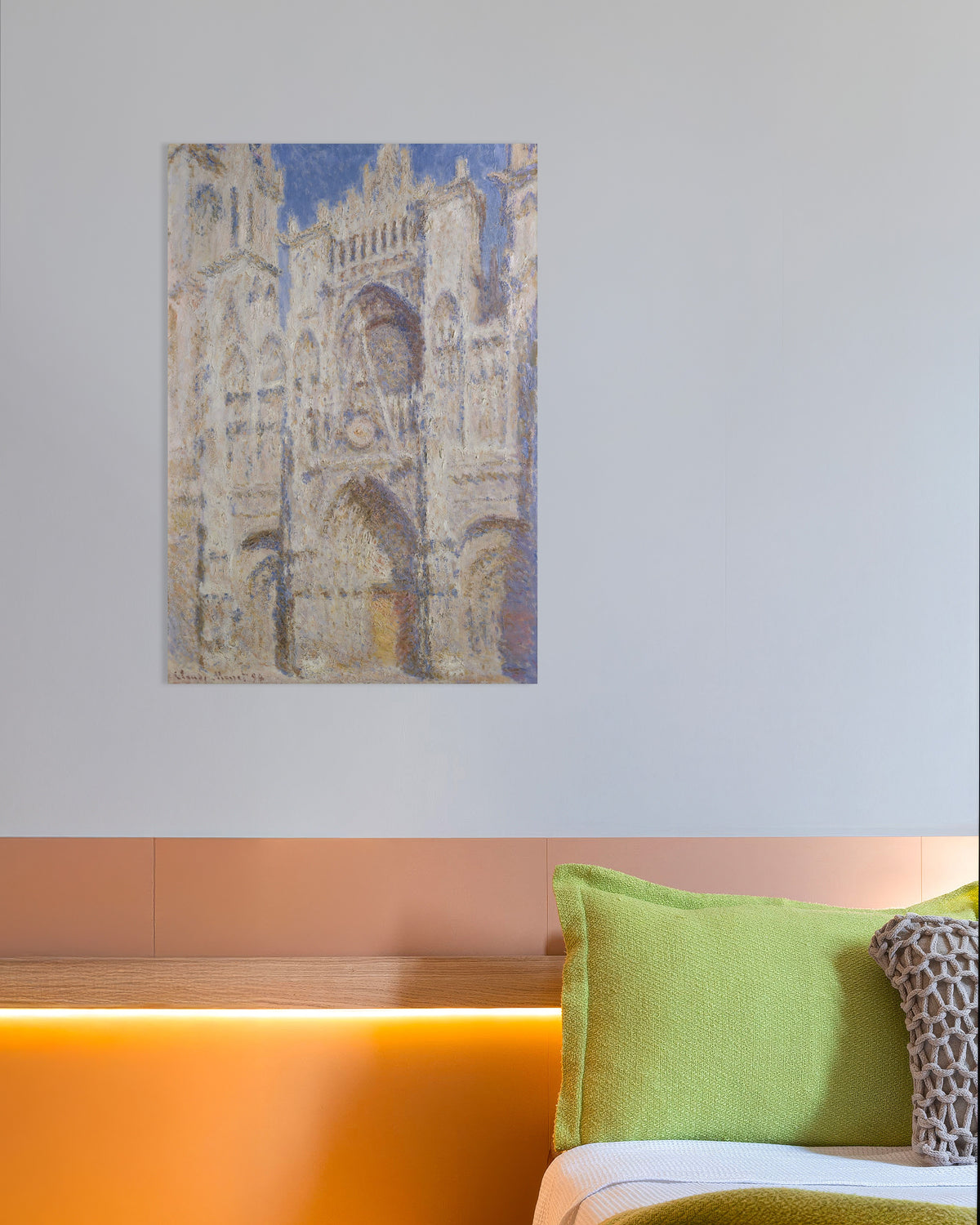 Affiche La Cathédrale de Rouen, le portail, plein soleil (1894) de Claude Monet