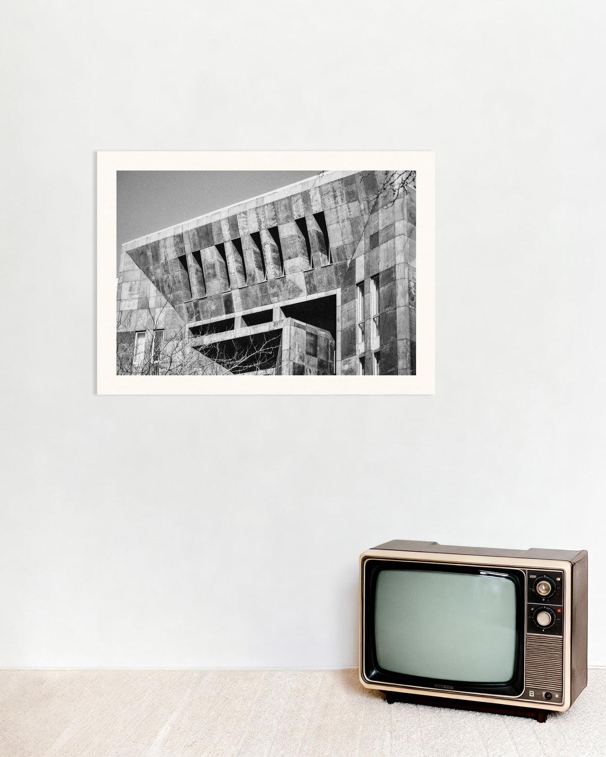 Affiche « Façade en béton à redents »