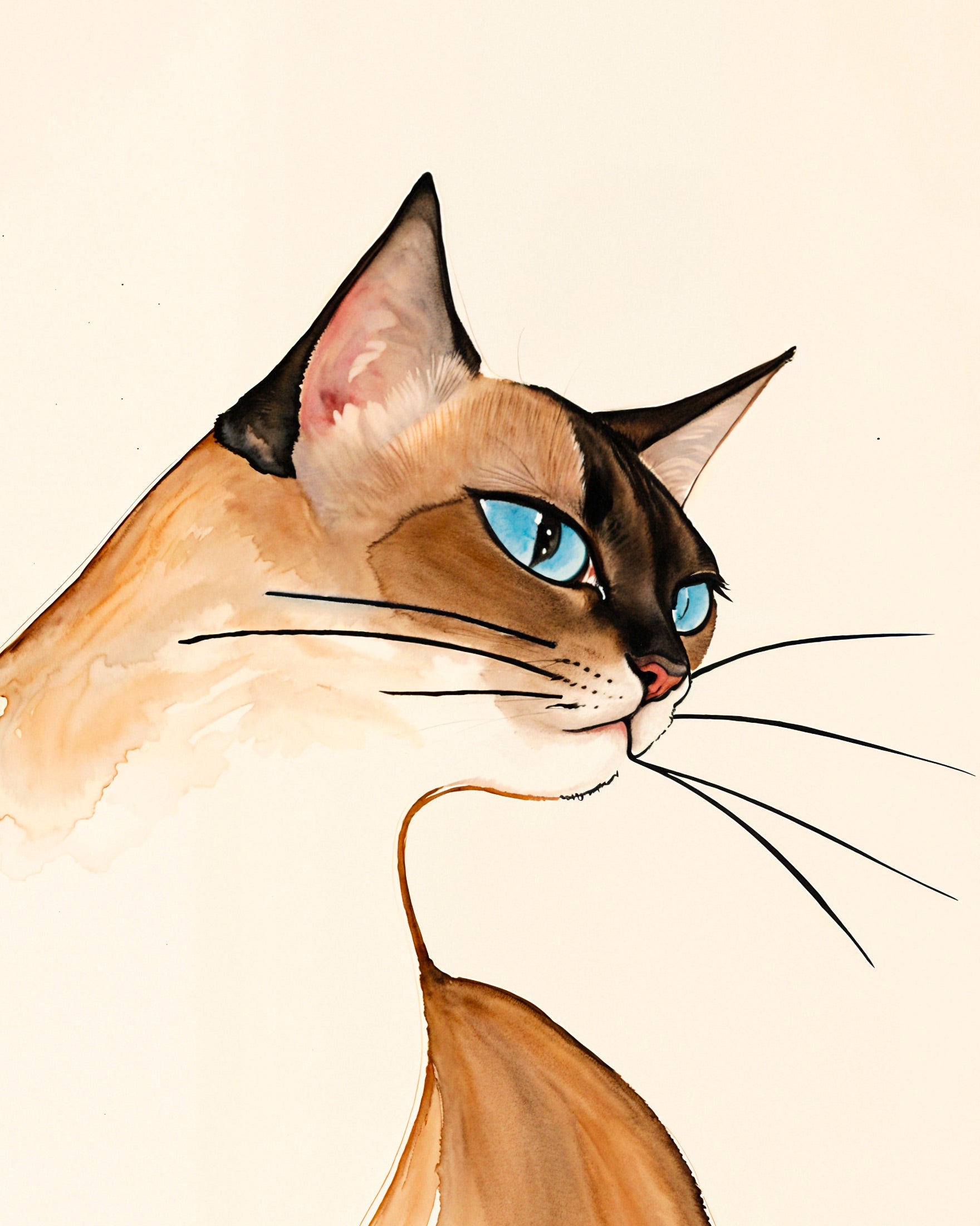 Chat siamois - Affiche
