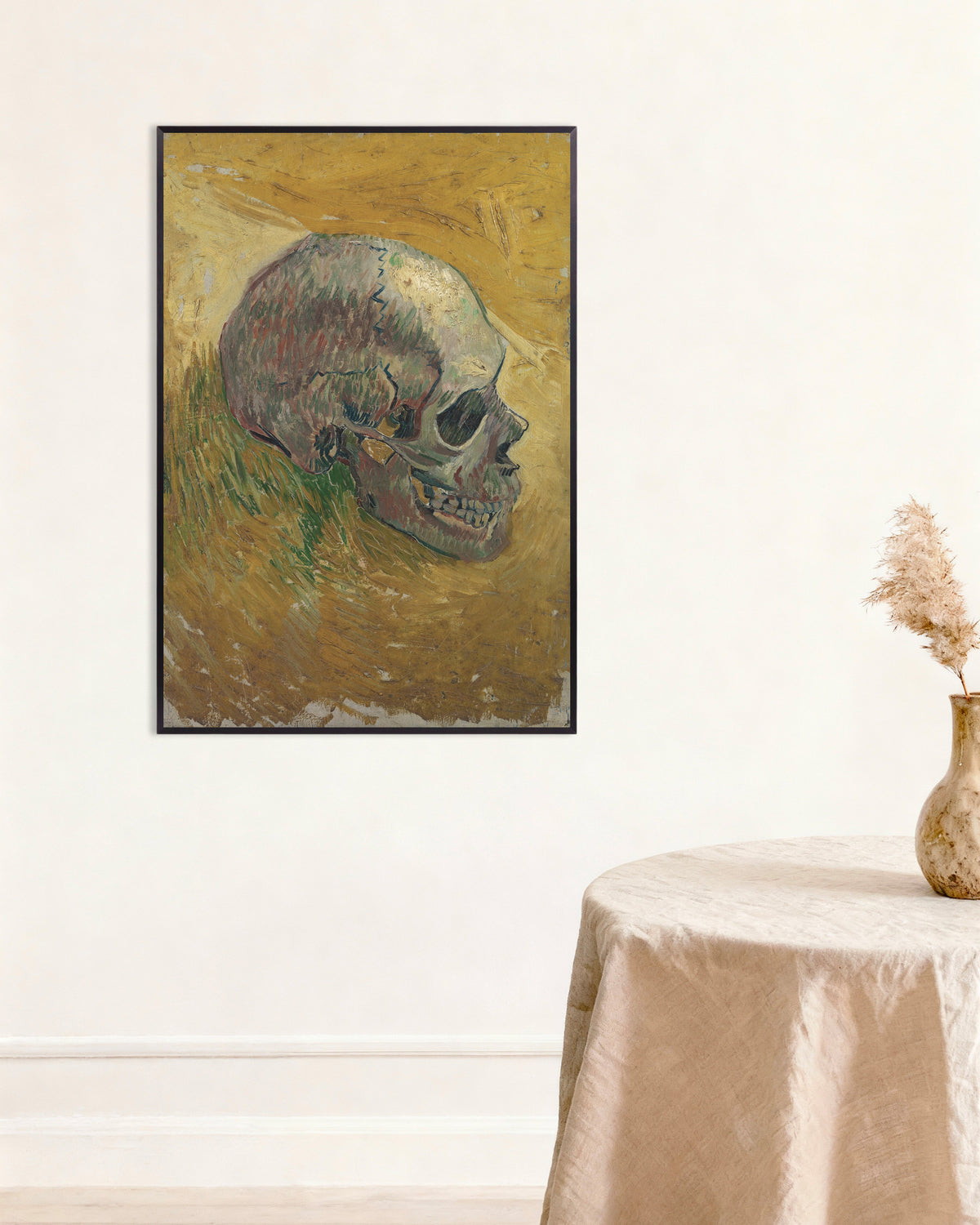 Poster Crâne (1887) de Vincent van Gogh, avec cadre en métal
