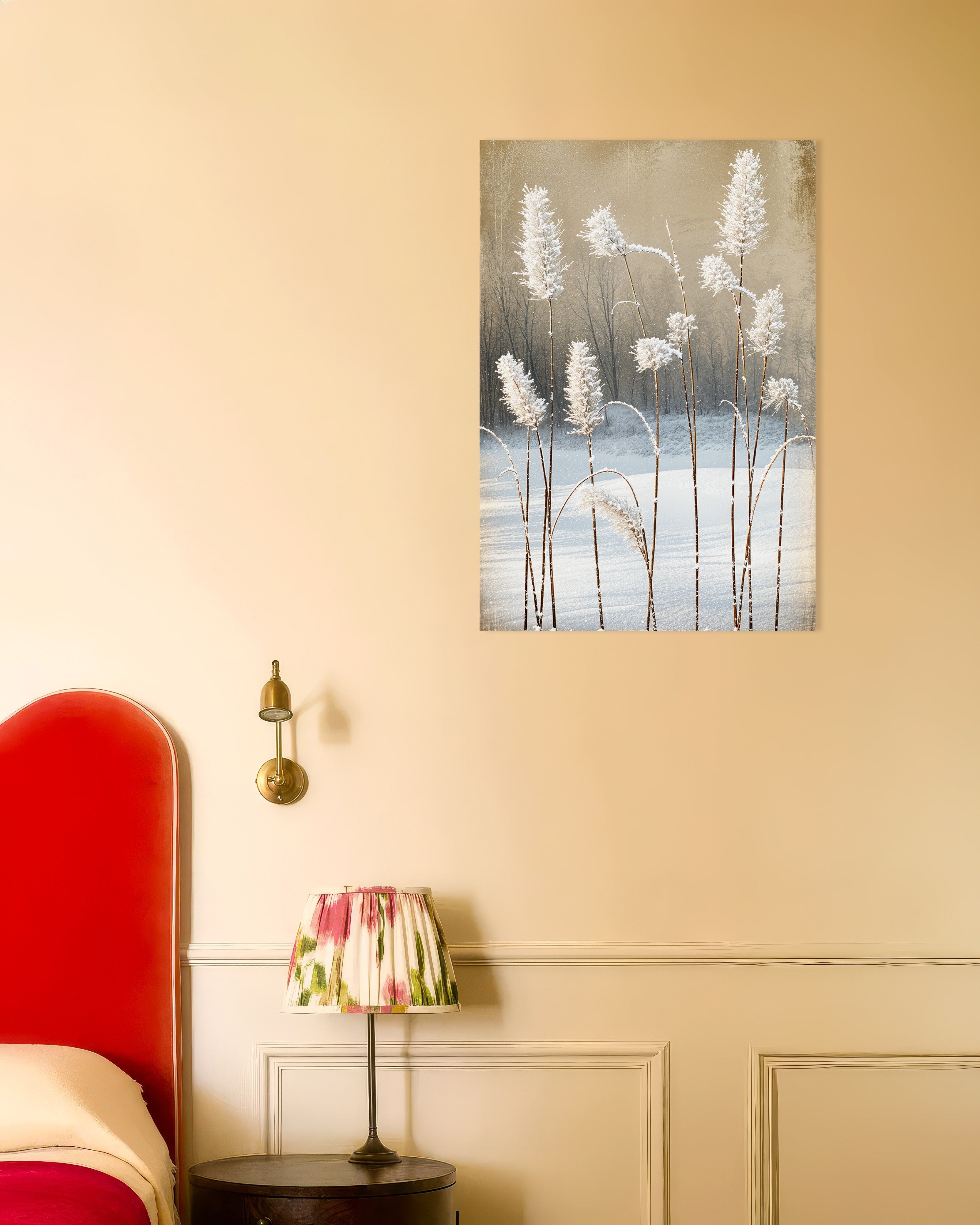 Poster of Snow frosted straws - Poster