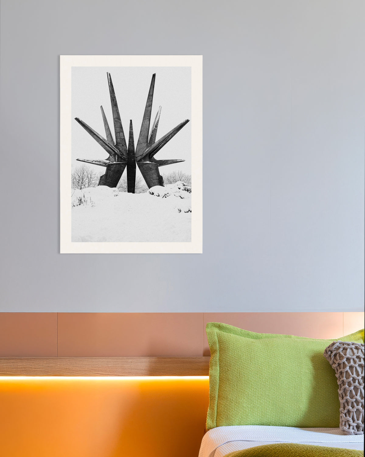 Affiche « Monument étoilé dans la neige »