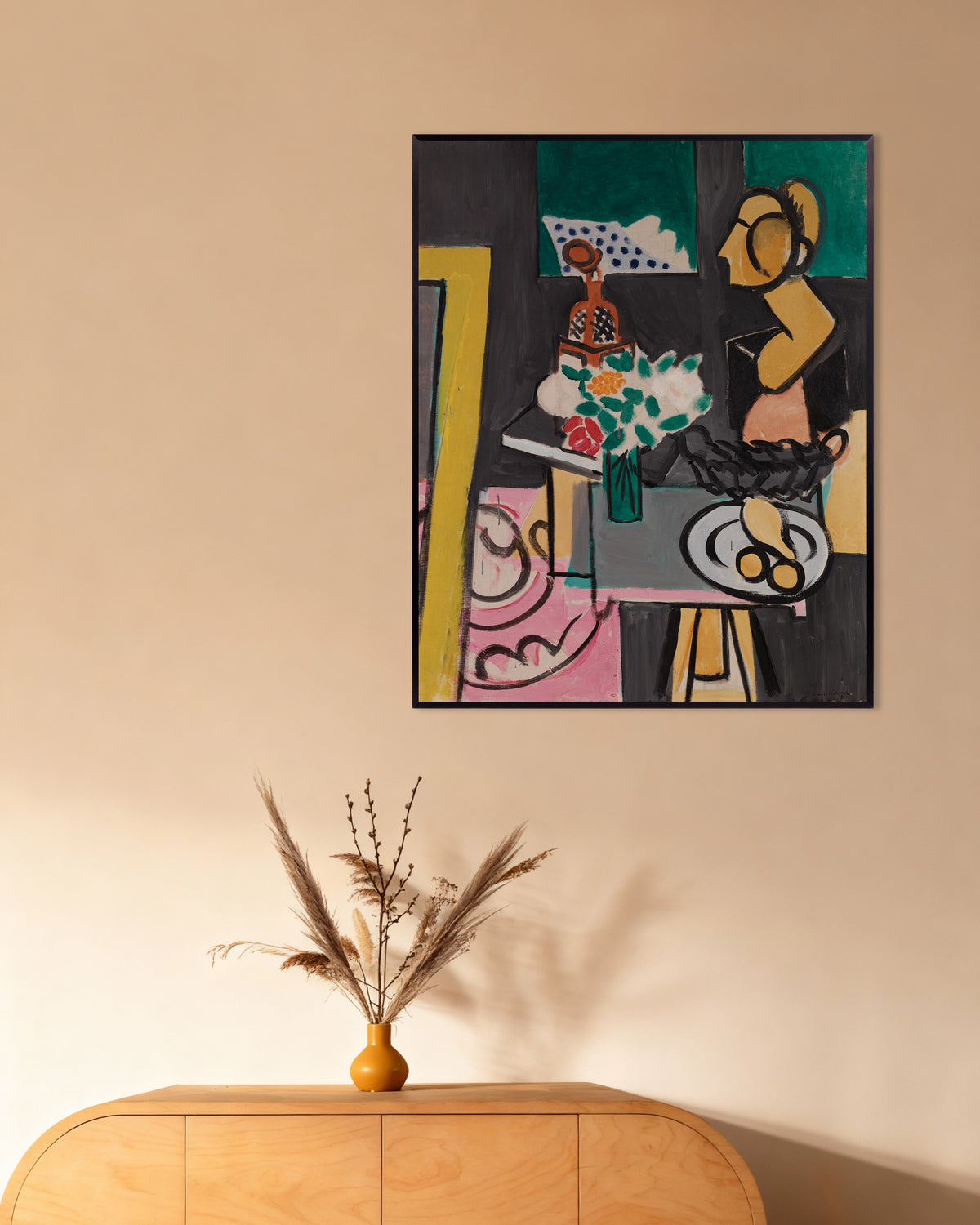 Poster de Nature morte aux courges (1916) de Henri Matisse, avec un cadre en métal