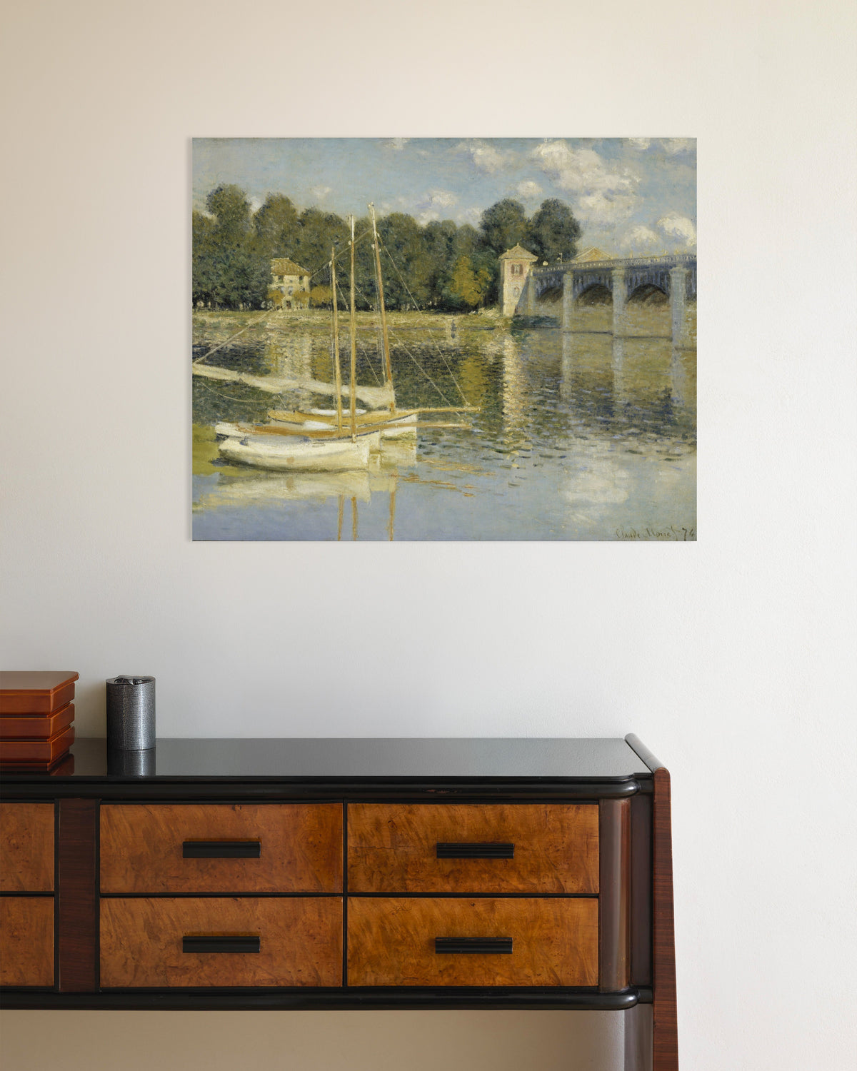 Affiche Le Pont d'Argenteuil (1874) de Claude Monet