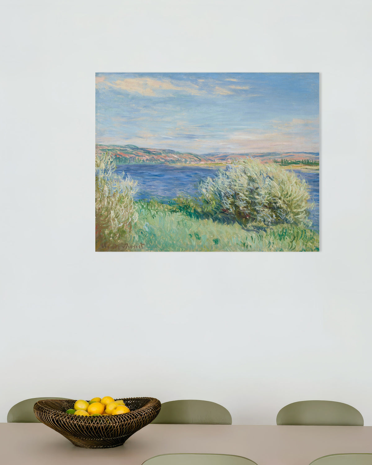 Affiche Les Bords de la Seine près de Vétheuil (1881) de Claude Monet